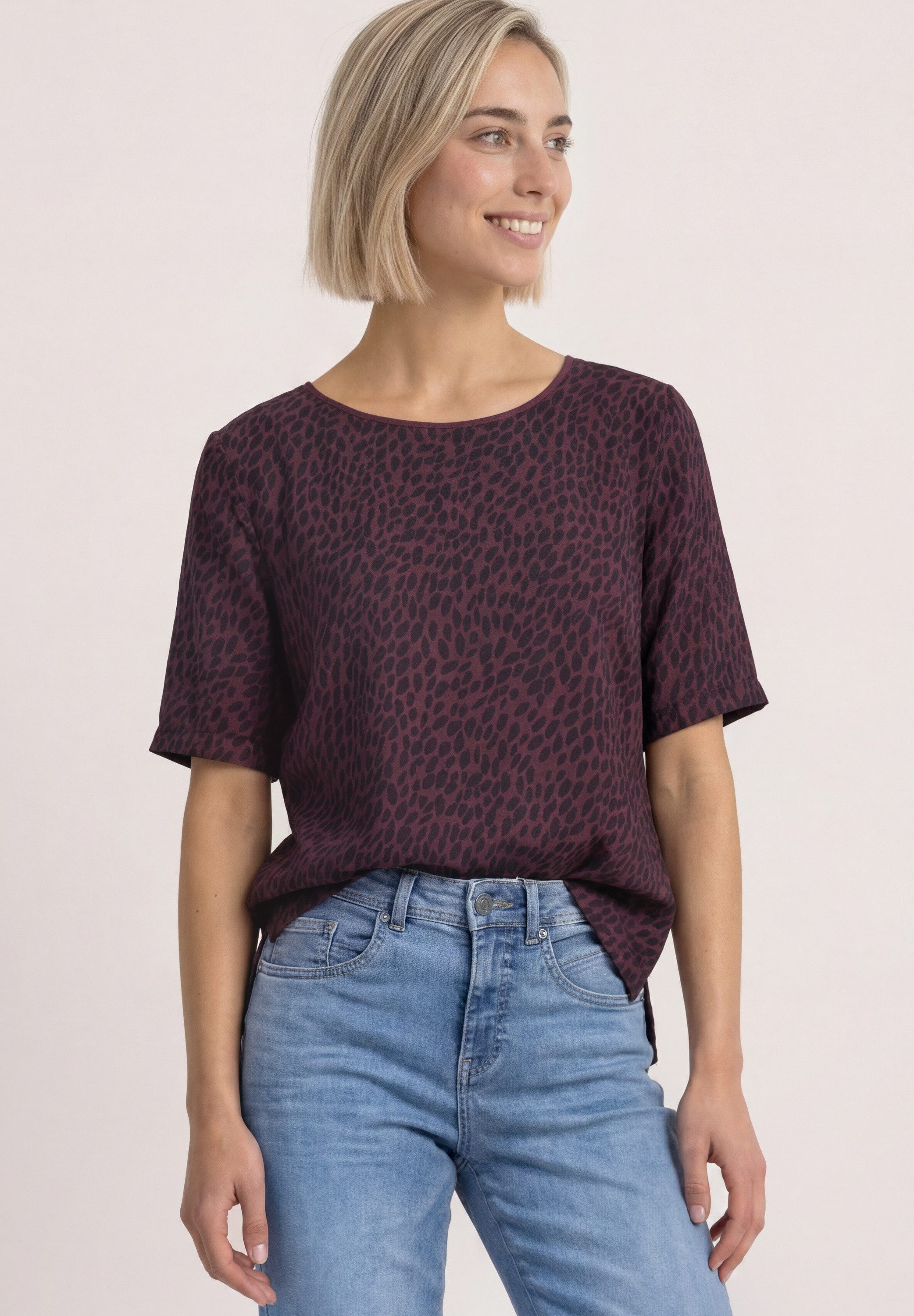 STREET ONE T-Shirt mit Strukturmix