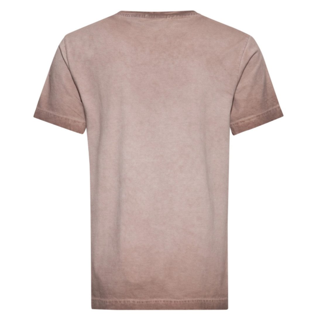 King Kerosin Print-Shirt Never Fck a Fcker Oilwash Brown