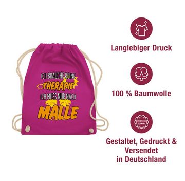 Shirtracer Turnbeutel Ich brauche keine Therapie ich muss nur nach Malle, Sommerurlaub Tasche