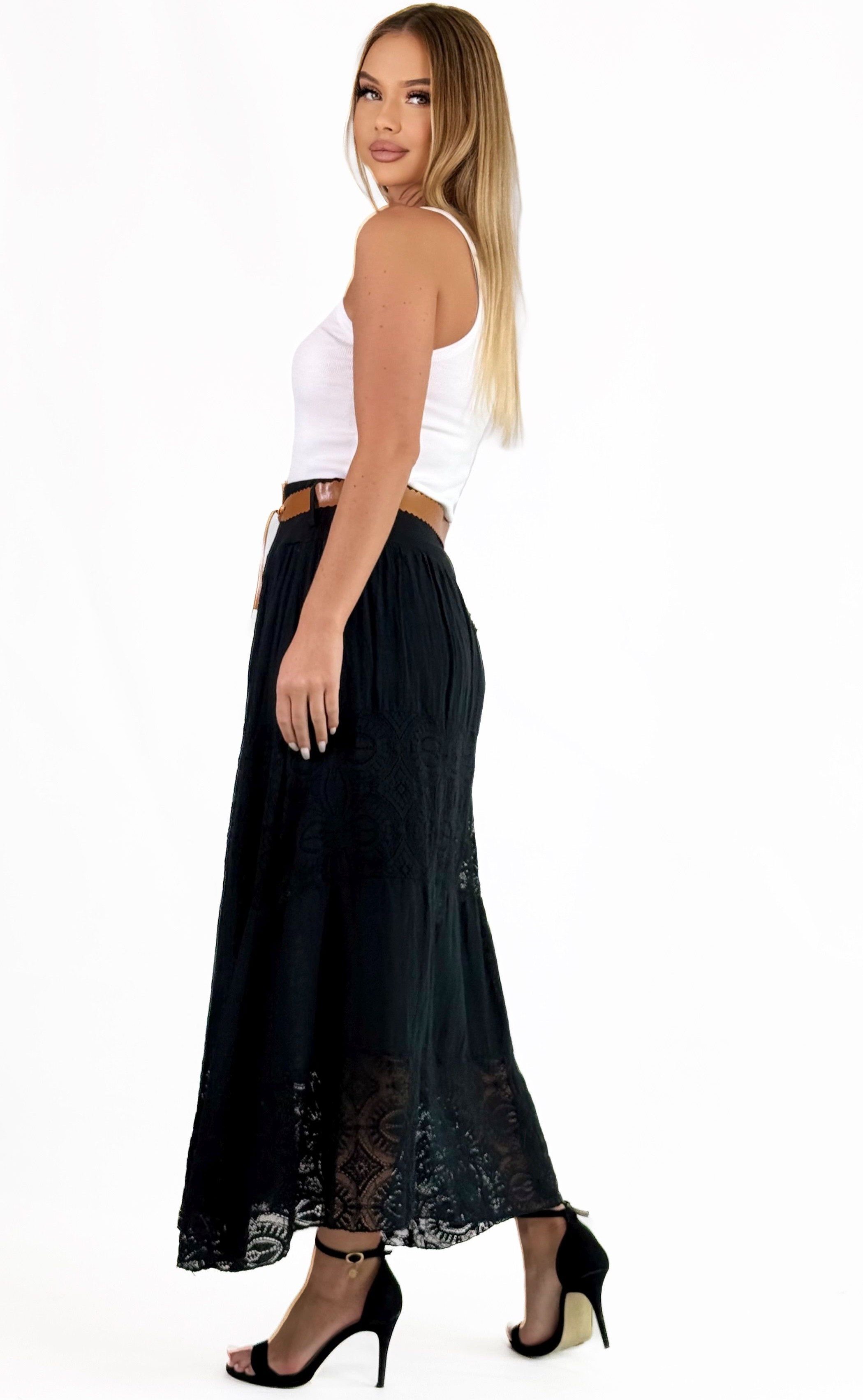 Mississhop A-Linien-Rock Baumwolle Rock Sommerrock locker Freizeit 100% M.3094