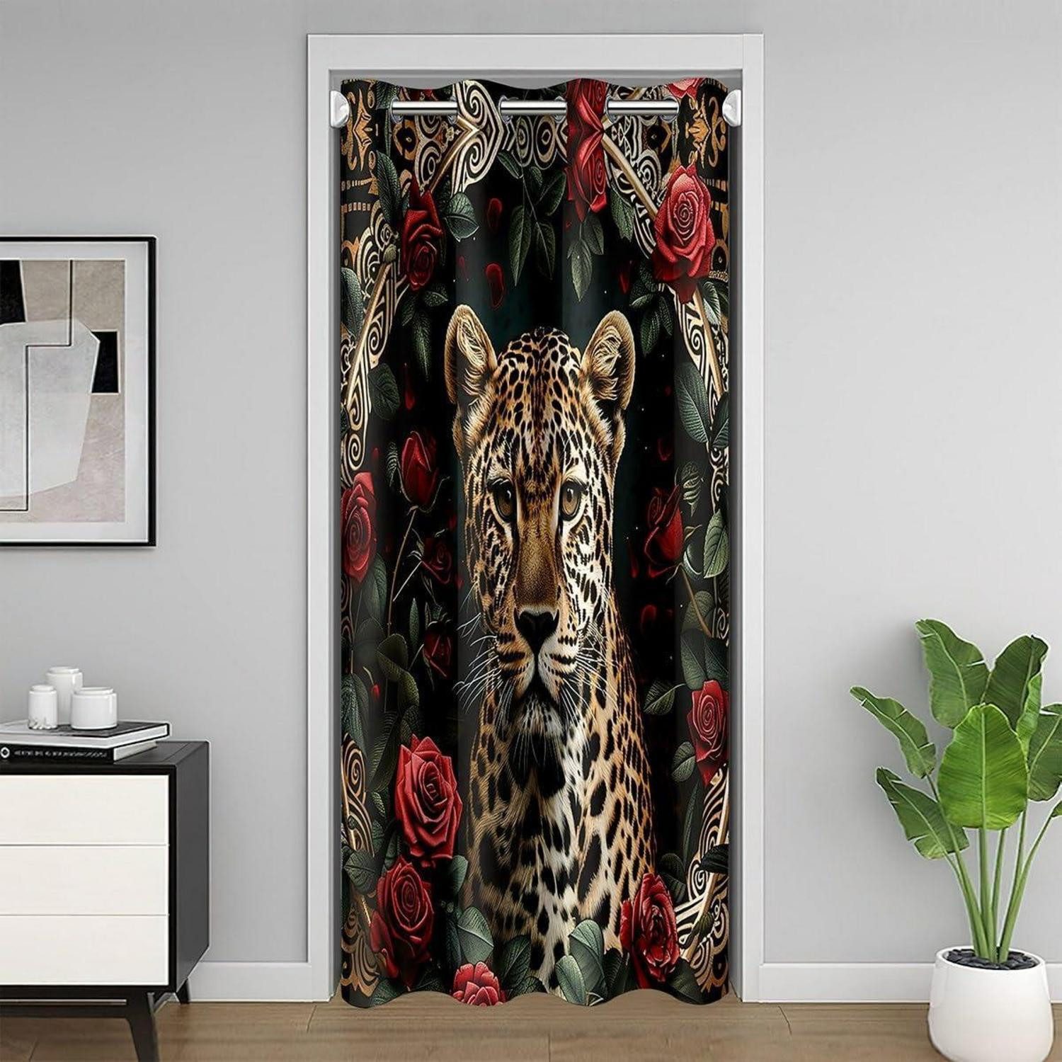 LuxusKollektion Türvorhang Türvorhang Leopard 86x203cm Mehrfarbig (1 St)