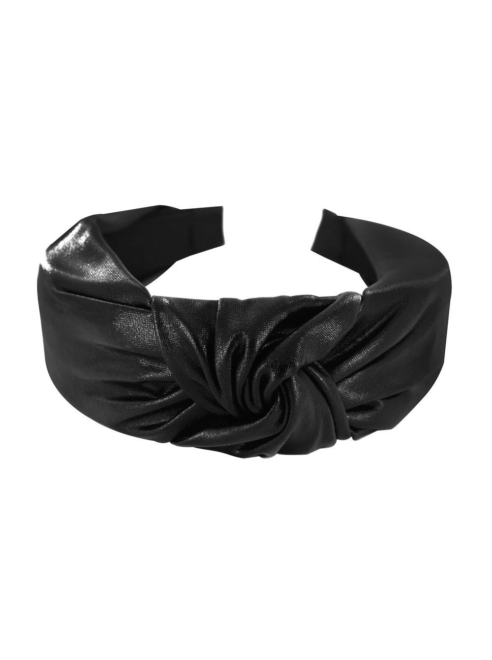 axy Haarreif Breiter Haarreif mit Knoten Metallic-Optik, Vintage Damen Haareifen Haarband