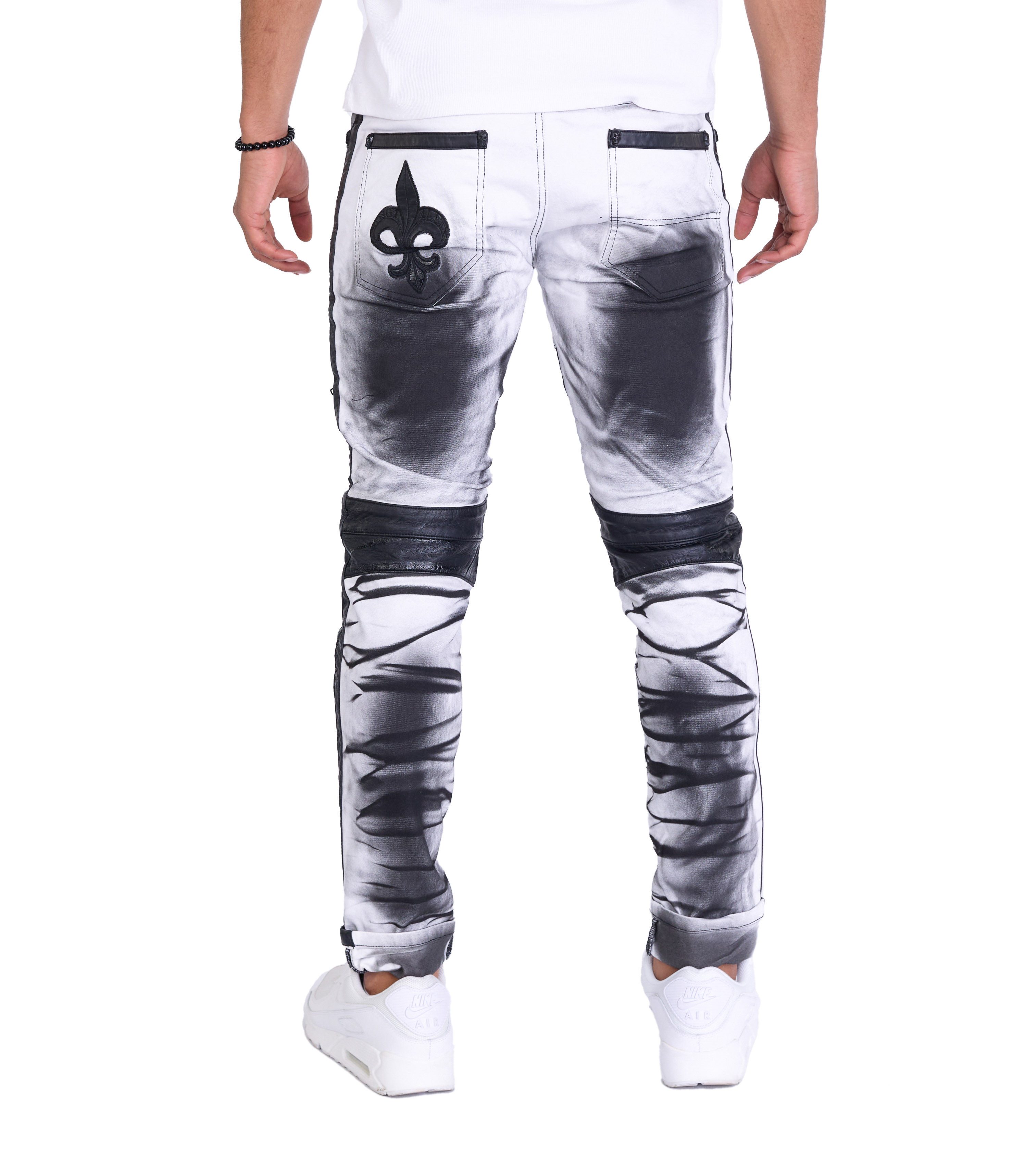 KINGZ Slim-fit-Jeans Extravagante KINGZ Designer Biker