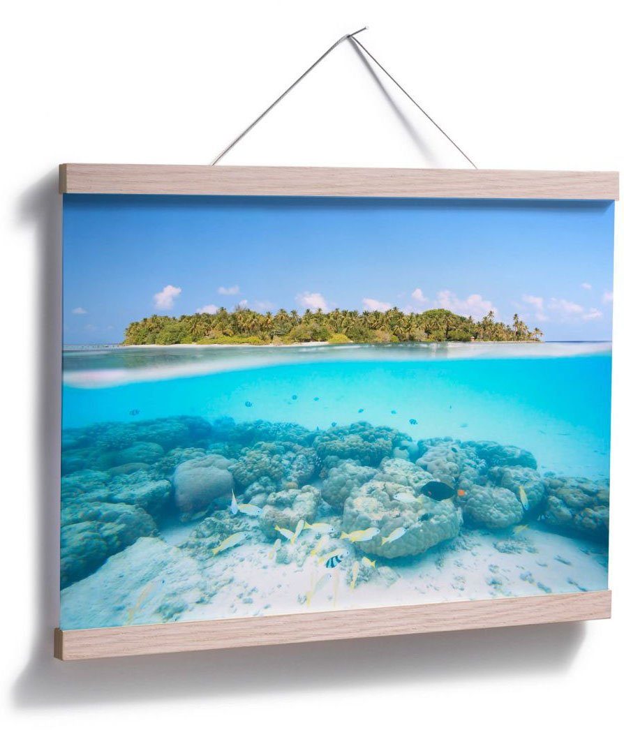 Bild, Poster, Unterwasserwelt Meer St), Poster Wandbild, Malediven, Wandposter (1 Wall-Art