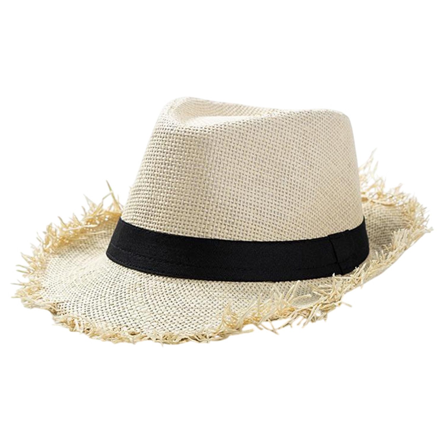 Refttenw Sonnenhut Unisex Panamahut,Strandhut UV-Schutz,Sommerhut,Strohhut günstig online kaufen