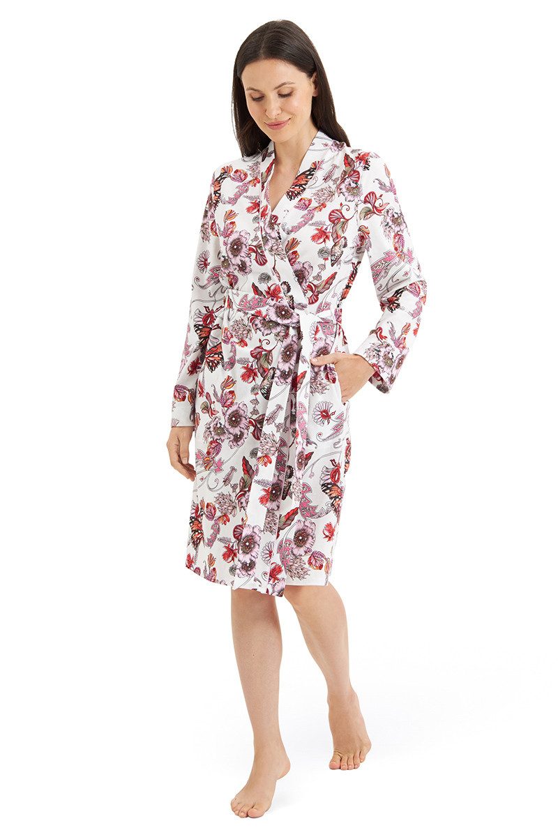 Rösch Damenbademantel 1253305, Knielang, Bauwolle günstig online kaufen