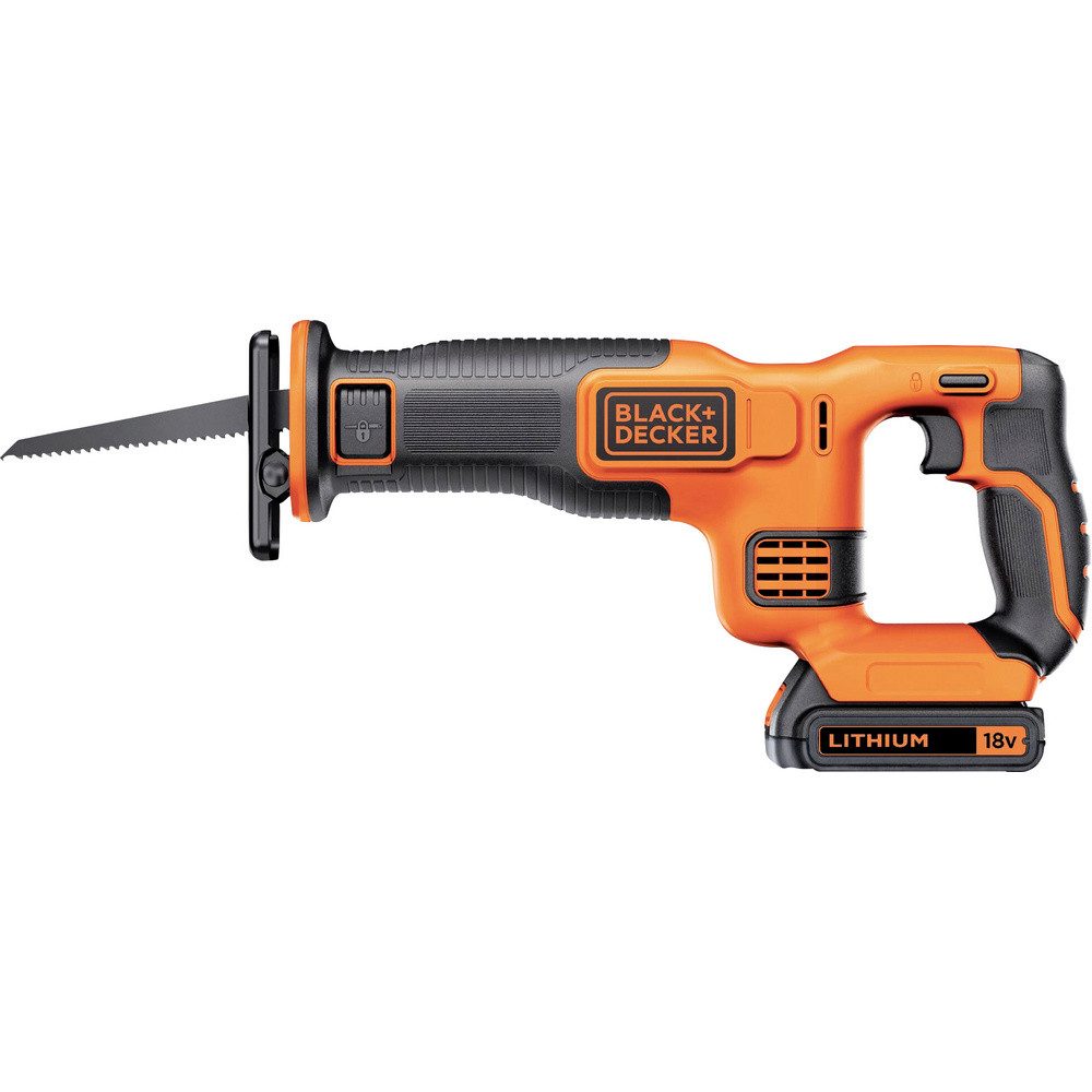 Black + Decker Säbelsäge Black & Decker Akku-Säbelsäge BDCR18-QW inkl. Akku, inkl. Ladegerät