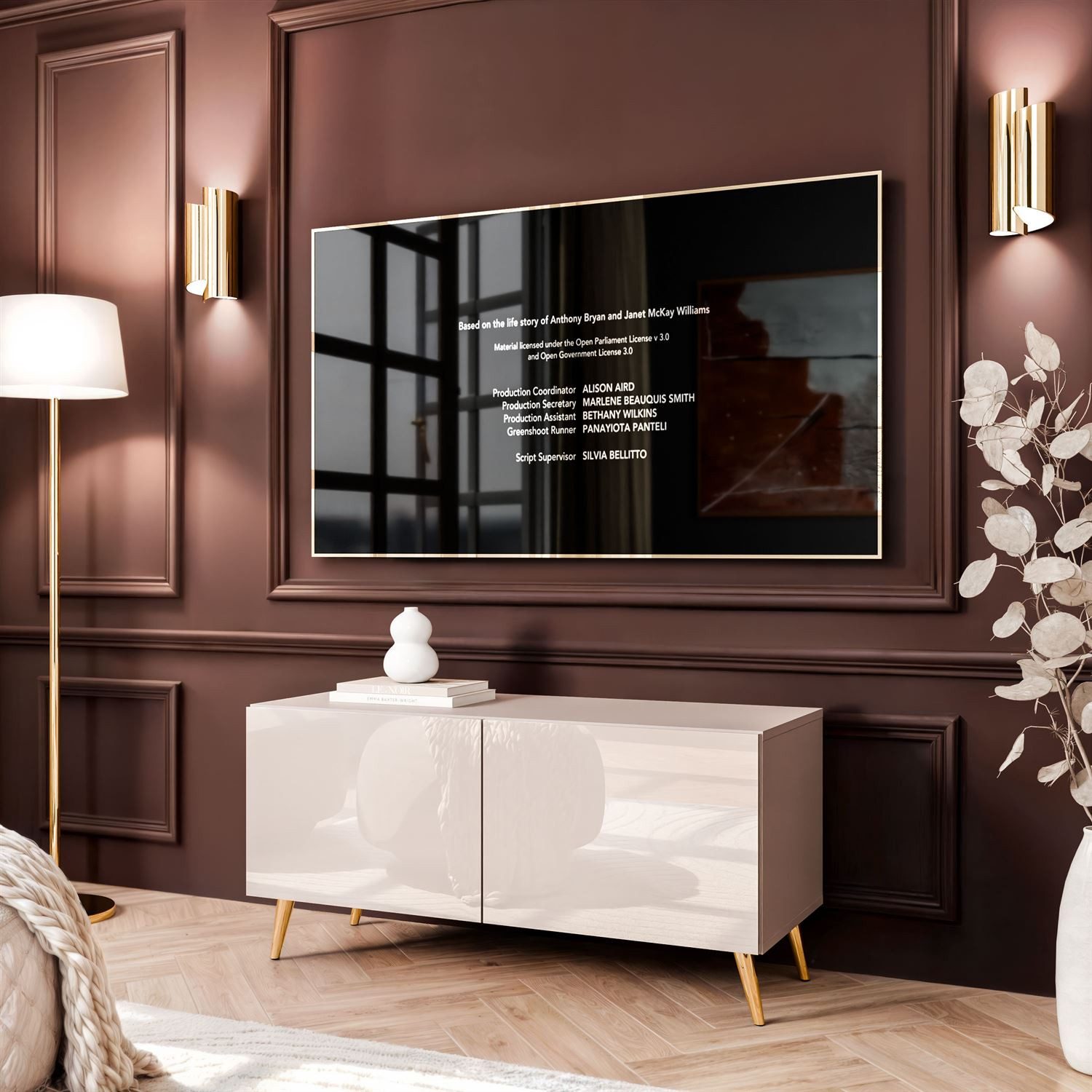 Lookway TV-Schrank COLGANTE 100 Kaschmir Hochglanz günstig online kaufen