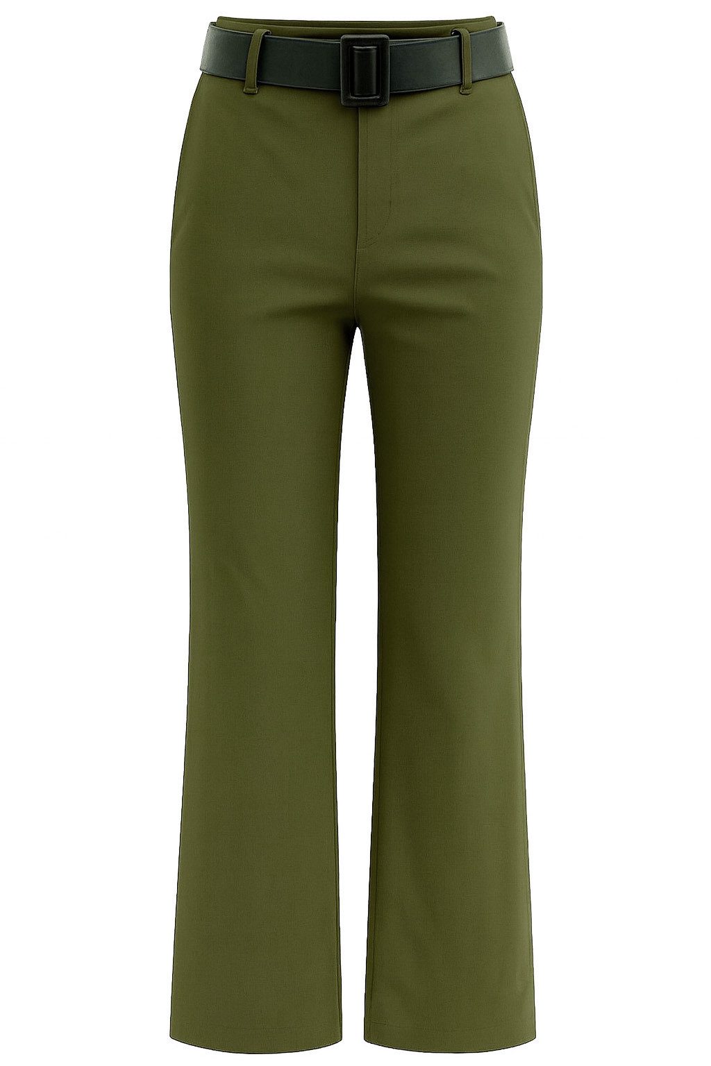 Mississhop Stretch-Hose Elegante Damenhose mit Gürtel und geradem Bein M.43 günstig online kaufen