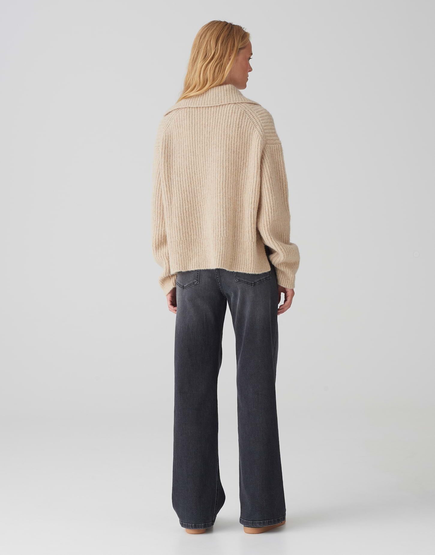 OPUS Strickpullover Grobstrickpullover POLONDA Oversize mit Wolle