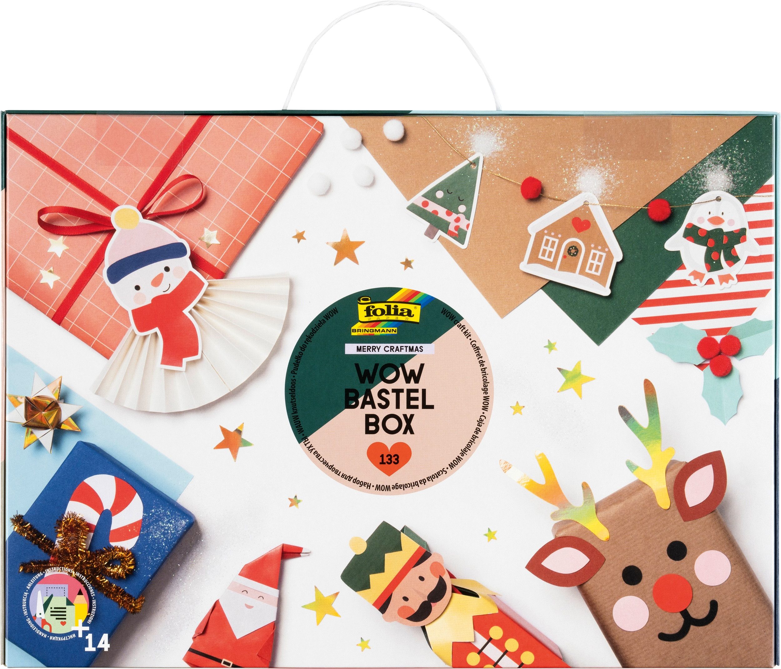 Folia Bastelnaturmaterial Bastel-Box „Merry Craftmas“