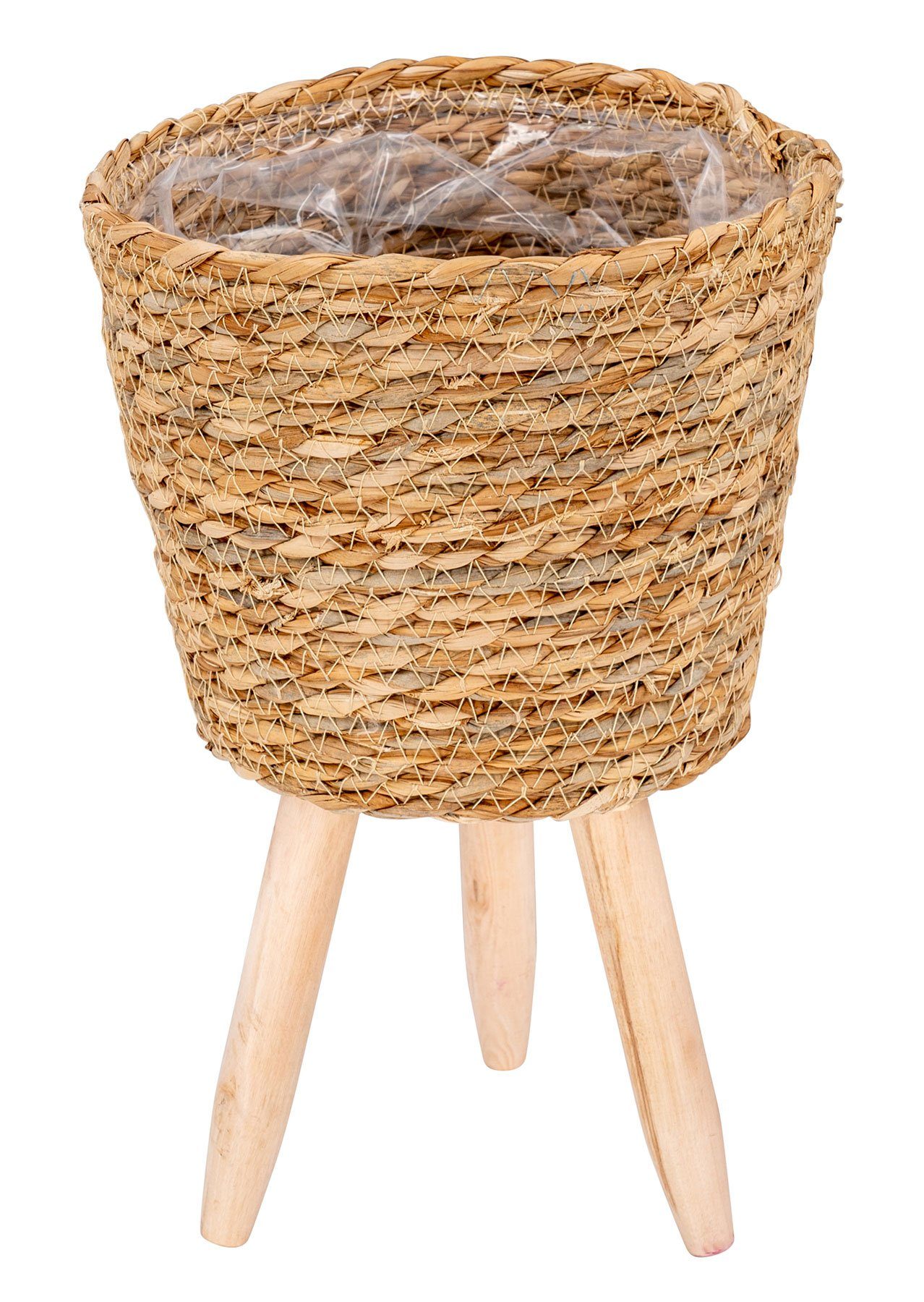 Levandeo® Blumentopf, Pflanztopf Stroh H18-33cm Blumentopf Pflanzkorb Blumenkorb