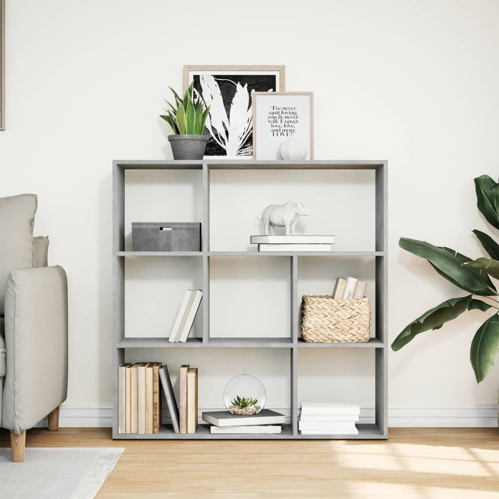 vidaXL Bücherregal Raumteiler-Bücherregal Betongrau 102x29x103,5 cm günstig online kaufen