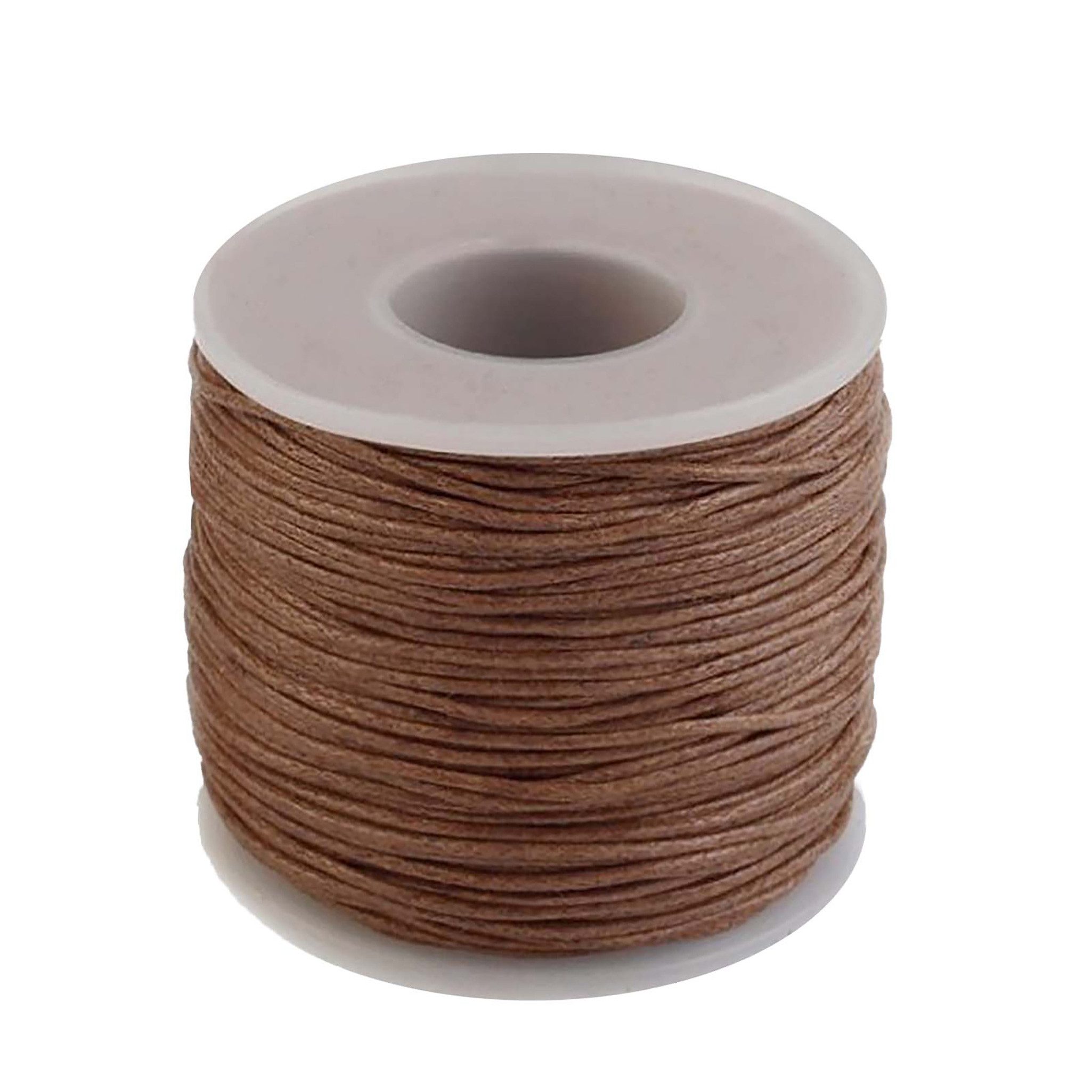 maDDma Seil 50m Baumwollschnur 1mm auf Spule, braun