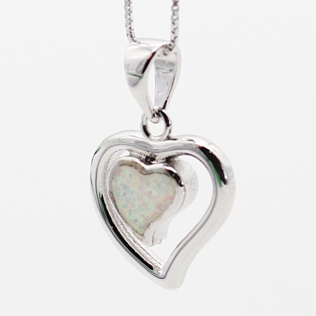 ELLAWIL Kette mit Anhänger Herzkette Silberkette mit Herz Anhänger Zirkonia Halskette Mädchen (Kettenlänge 40 cm, Sterling Silber 925), inklusive Geschenkschachtel