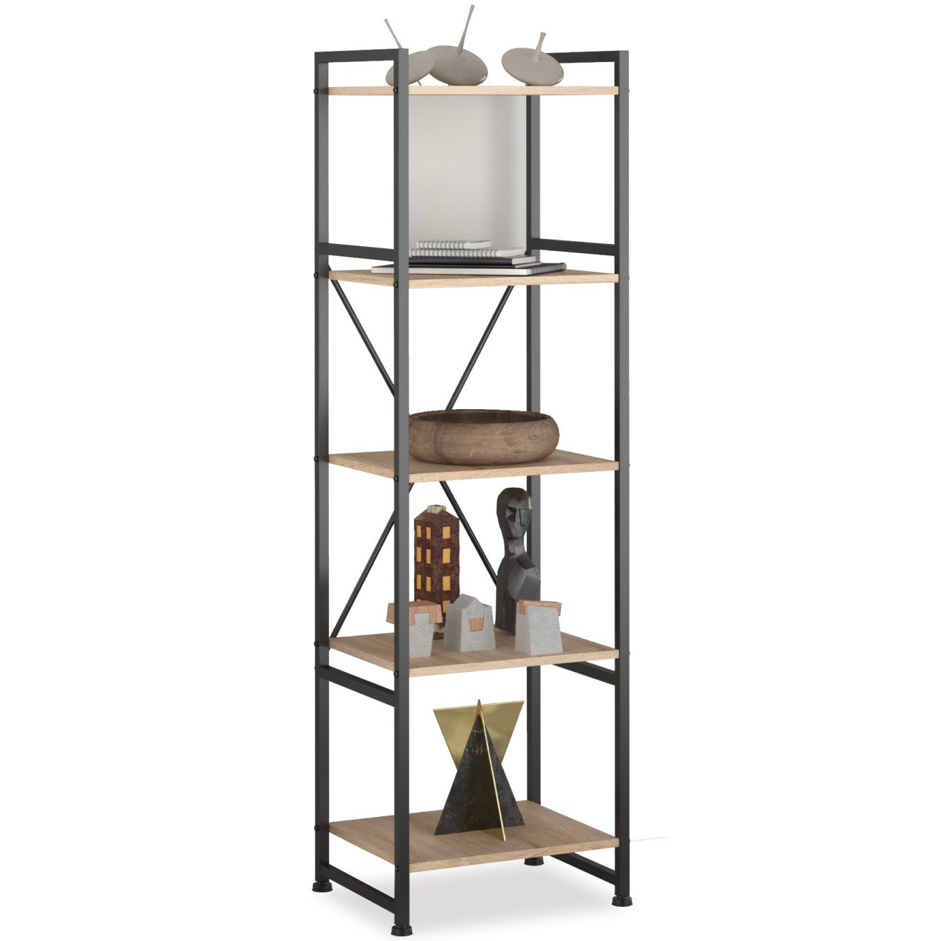tectake Bücherregal Regal, Set 1-tlg., Industrial günstig online kaufen