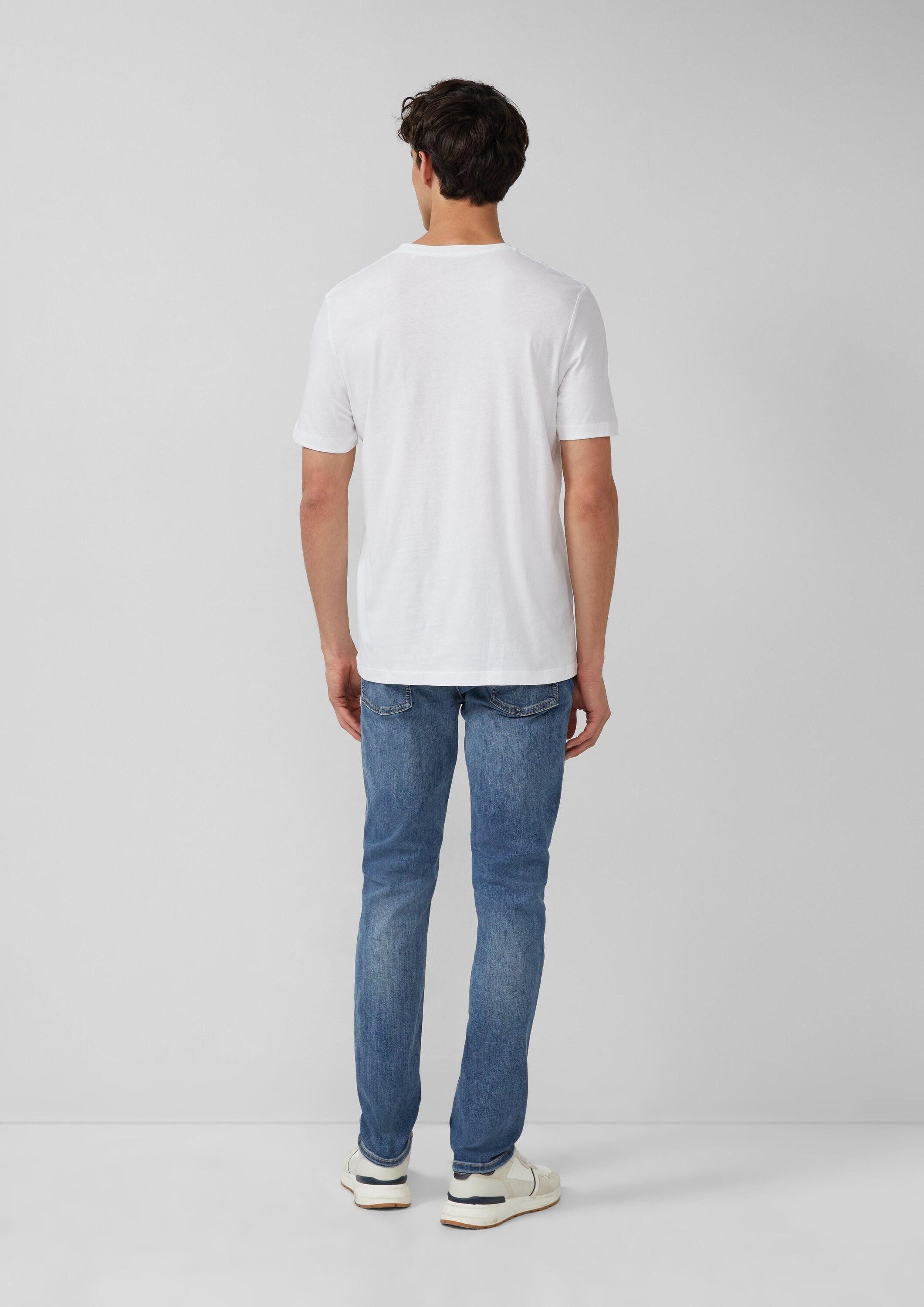 s.Oliver Kurzarmshirt T-Shirt Baumwoll-T-Shirt mit V-Ausschnitt günstig online kaufen