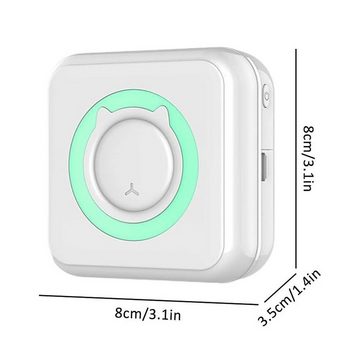 Novzep Mini-Taschenaufkleber-Drucker,Bluetooth Wireless Fotodrucker