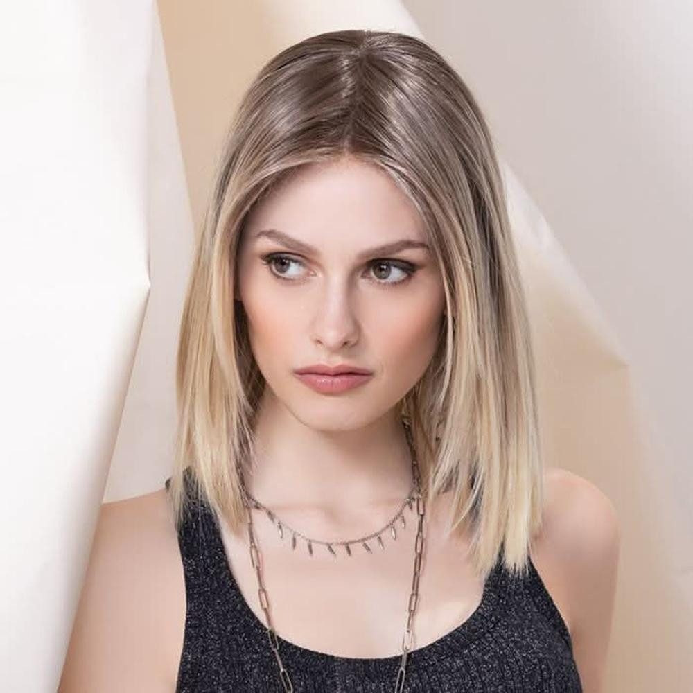 Ellen Wille Kunsthaarperücke Ellen Wille Luzzi Mono Part, Stylisher schulterlanger Bob mit Mono-Scheitel und hitzefreundlicher F