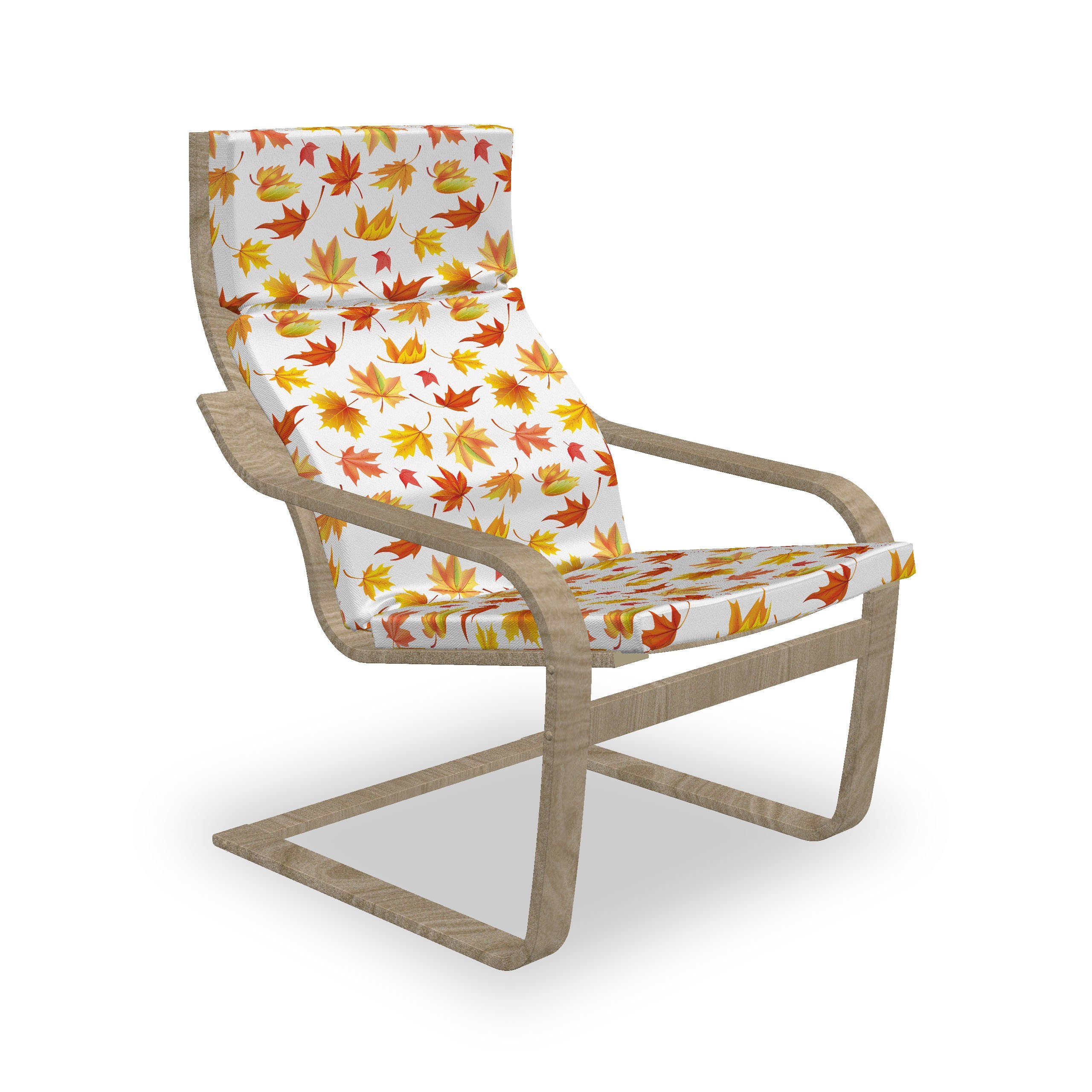 Abakuhaus Stuhlkissen Sitzkissen mit Pattern mit und Hakenschlaufe Reißverschluss, Stuhlkissen Maple Herbst Leaves Fallen
