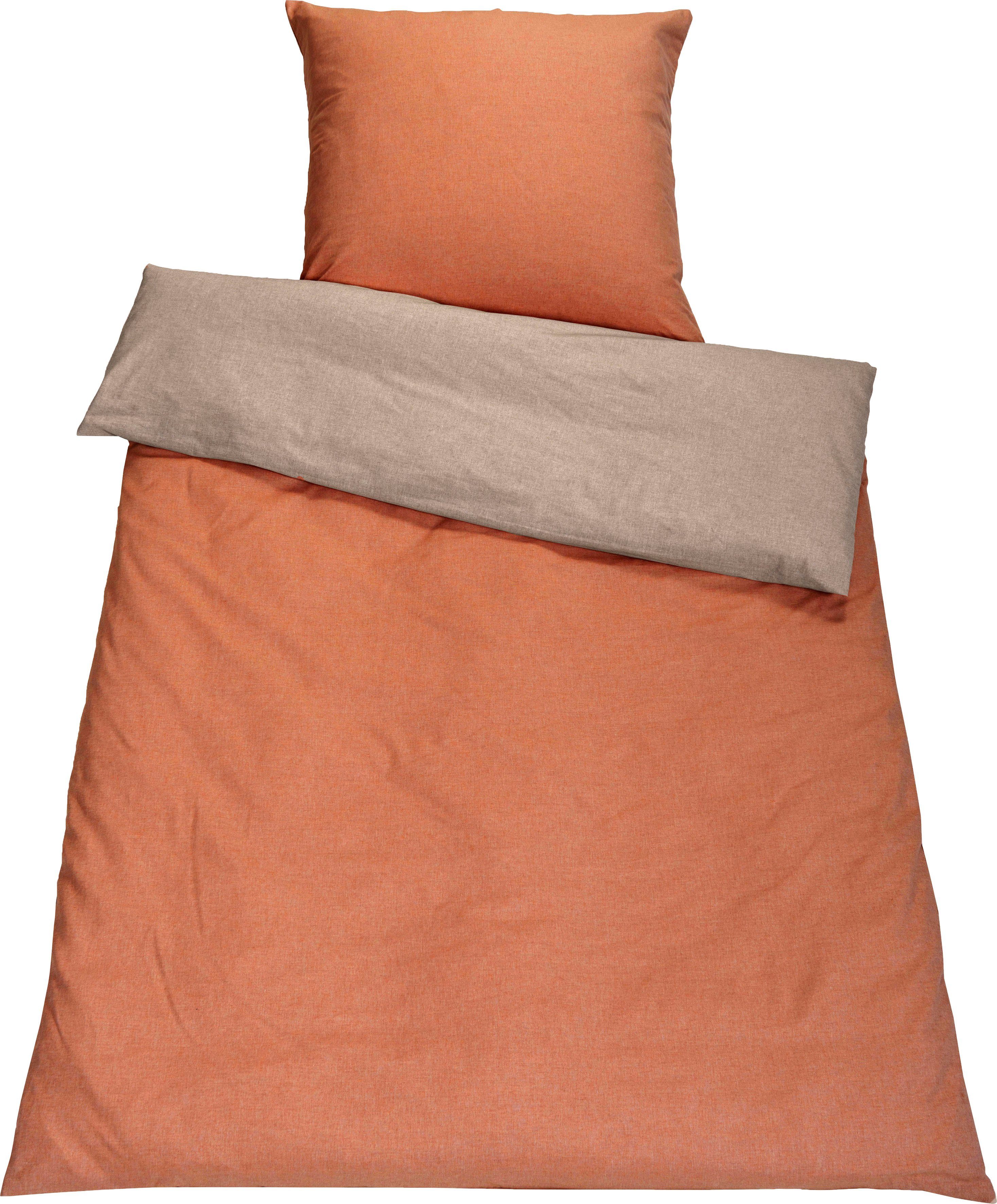 SETEX Wendebettwäsche Chambray, Chambray, 2 teilig, mit Wendefunktion