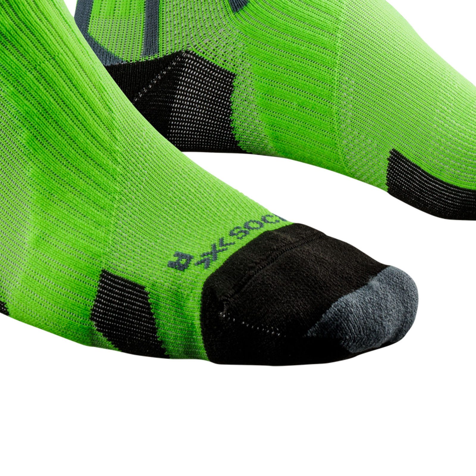 X-Socks Laufsocken Run Perform Ankle Fluo Green Optimale Druckverteilung und Top Komfort