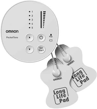 Omron TENS-Gerät PocketTens, (5-tlg), leistungsstarkes, tragbares TENS-Gerät, das in die Handfläche passt
