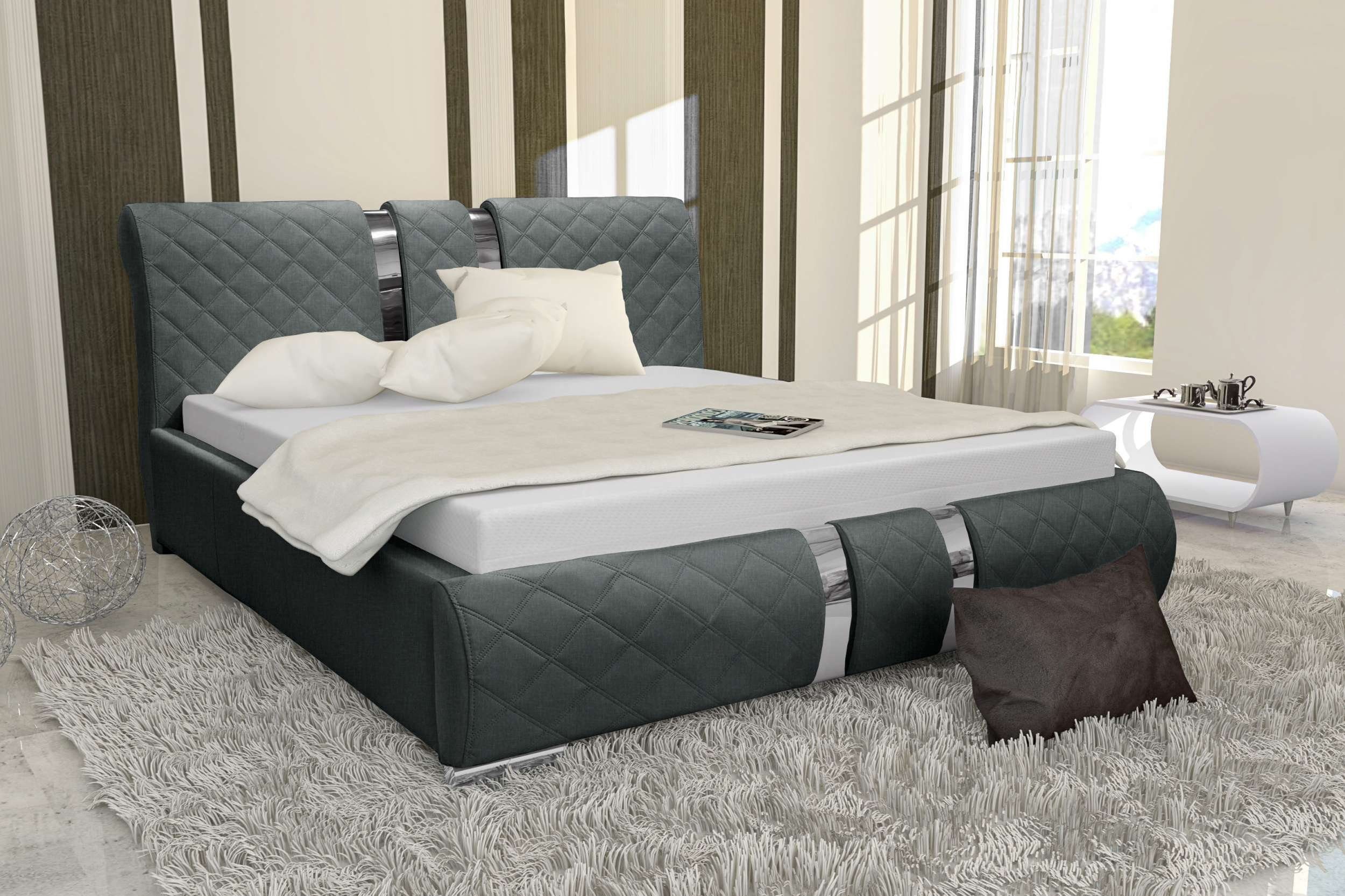 99rooms Polsterbett Kameron (Schlafzimmerbett, Bett), 120/140/160/180/200x2 günstig online kaufen