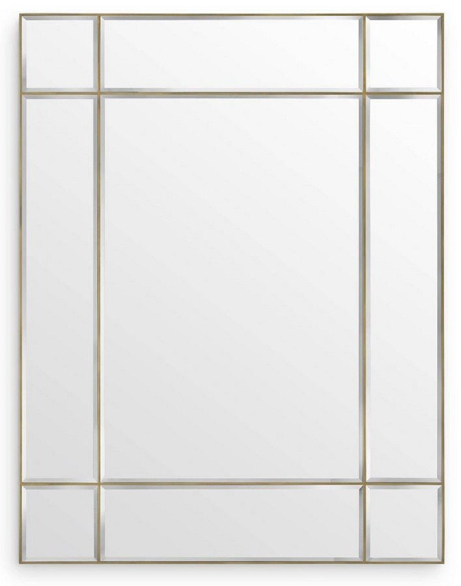 Casa Padrino Wandspiegel Luxus Wandspiegel Vintage Messingfarben 140 x 4 x H. 180 cm - Wohnzimmer Spiegel - Schlafzimmer Spiegel - Garderoben Spiegel - Luxus Möbel