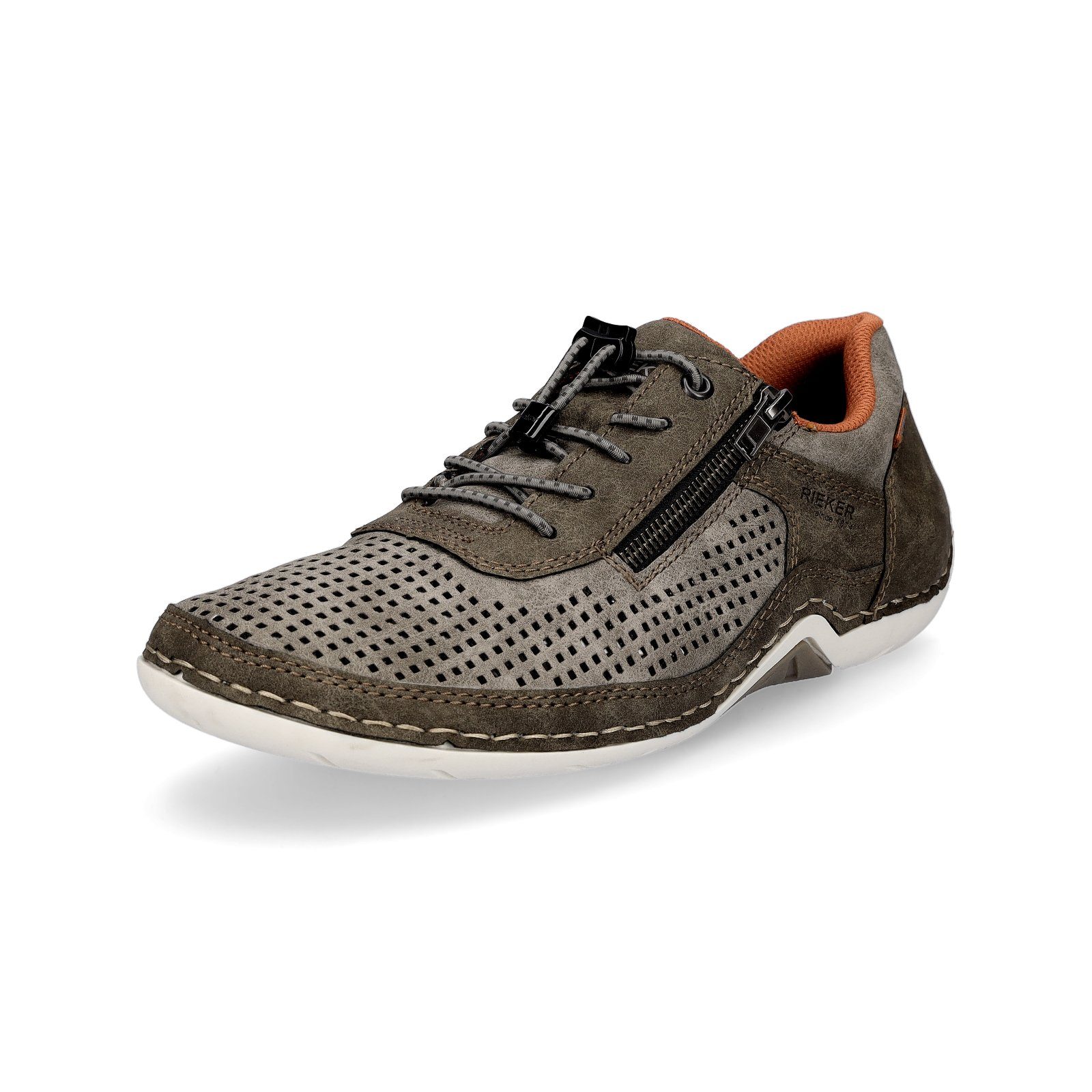Rieker Herren Slipper braun grau Slipper