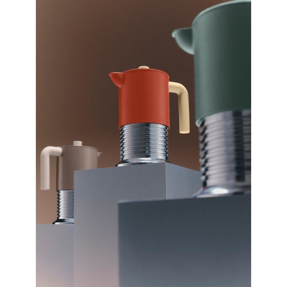Alessi Espressotasse Vite Espressokocher 6 Tassen grau, Almuminiumguss