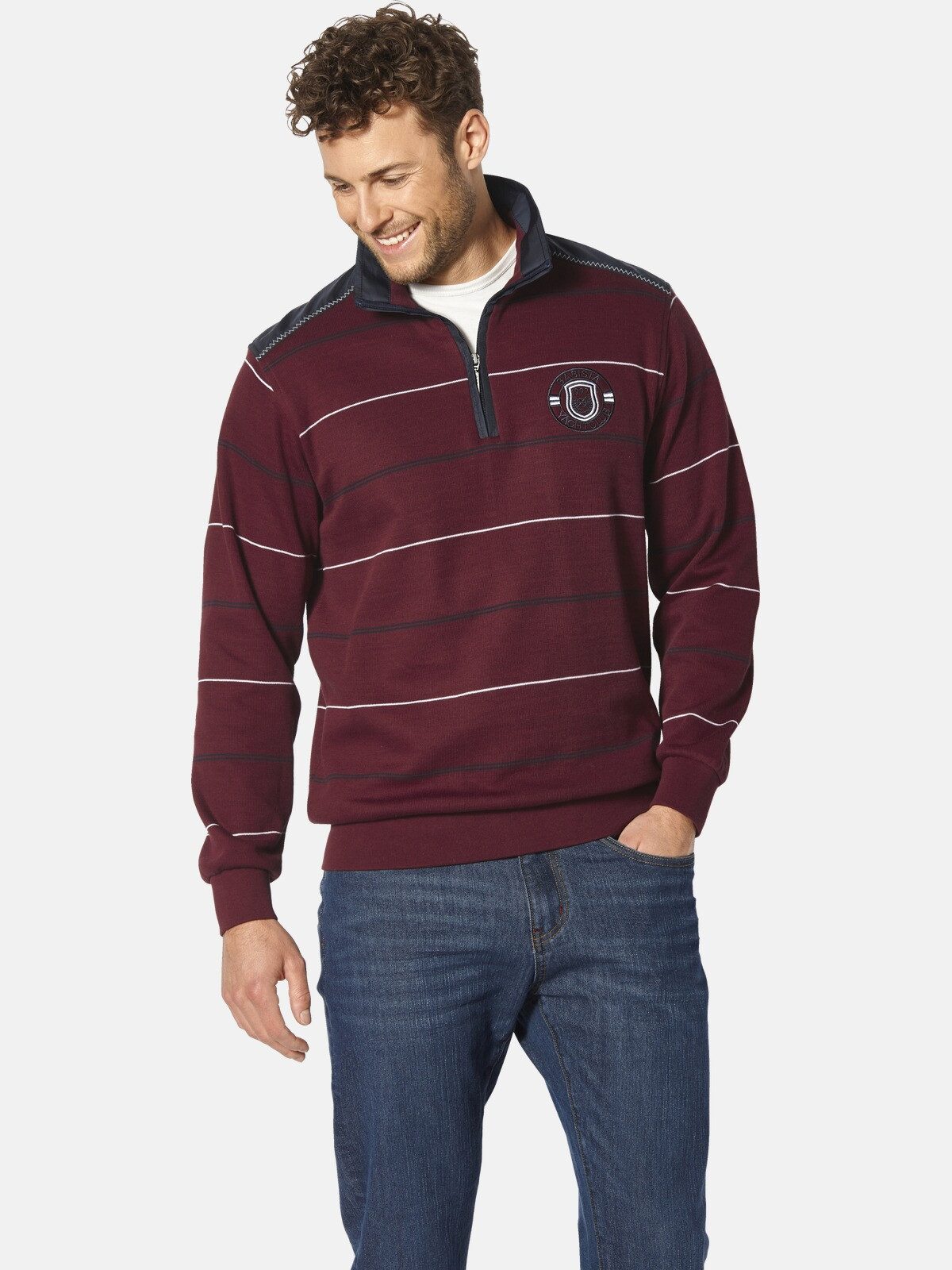 Babista Sweatshirt LUCCAVERTO mit Troyerkragen