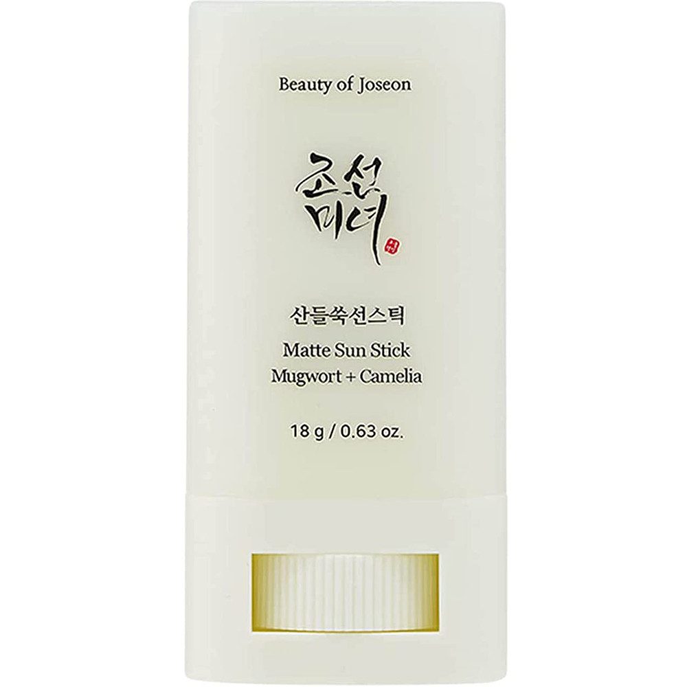 Beauty of Joseon Sonnenschutzstift MATTE SUN STICK MUGWORT + CAMELIA LSF 50+, für empfindliche und fettige Haut, mattiert und schützt effektiv