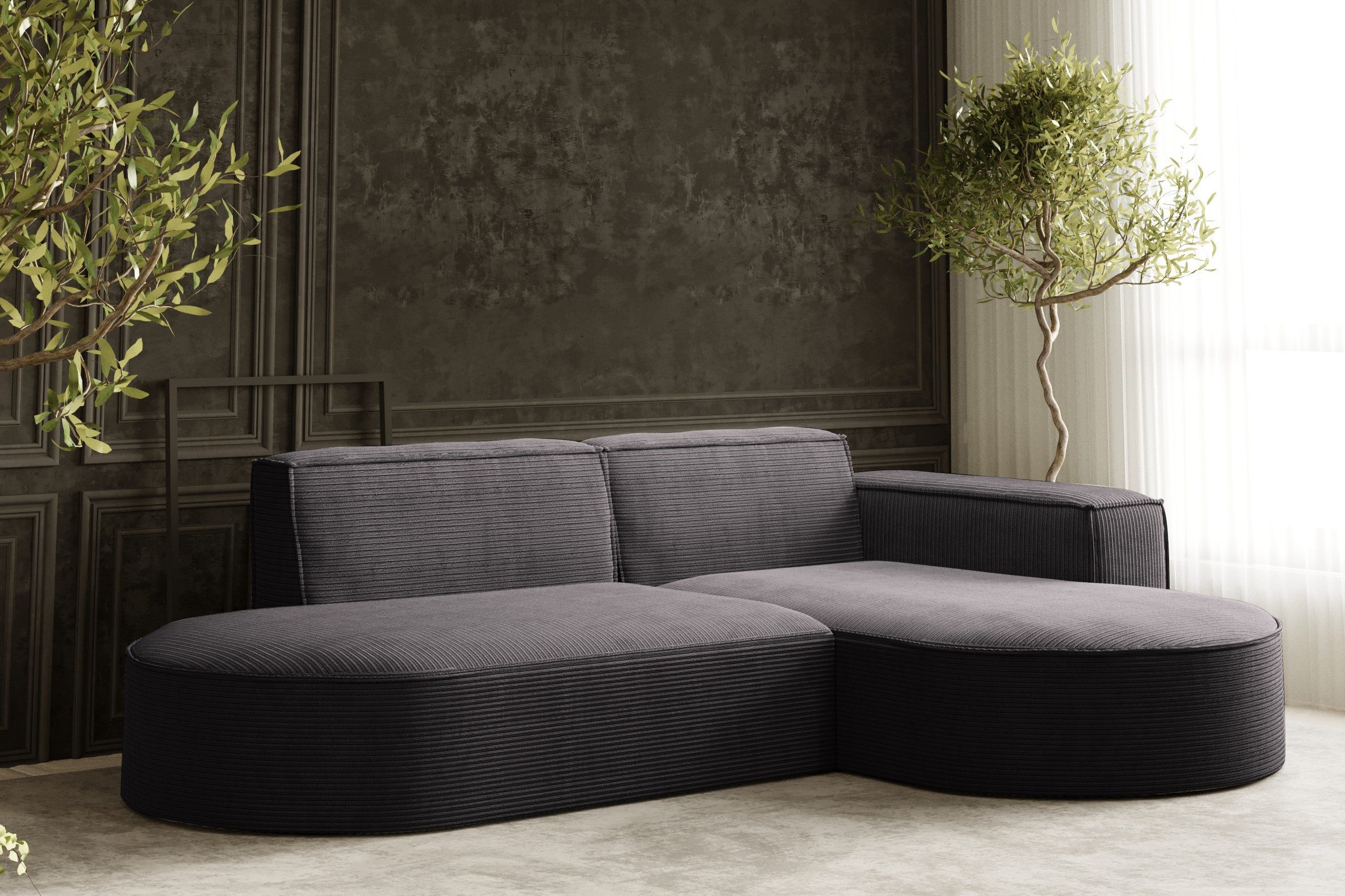 Kaiser Möbel Ecksofa Designer MODENA STUDIO L stoff Cord, Verita,Boucle, Ec günstig online kaufen