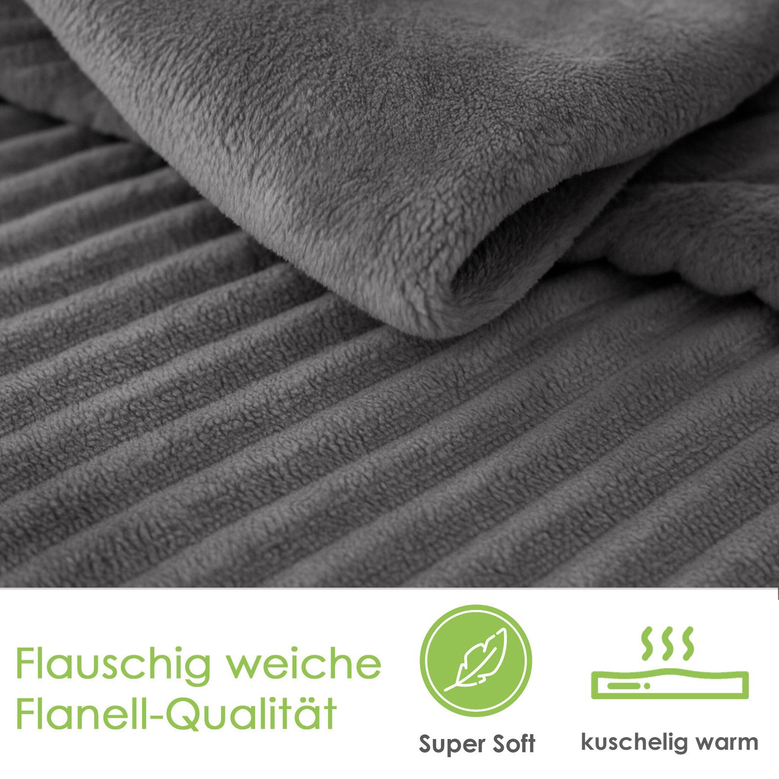 heimtexland Bettwäsche Cord Wende-Bettbezug Cashmere Touch Teddy Plüsch, Microfaser, 2 teilig, Winter I kuschelig weich und warm I Reißverschluss I 135x200