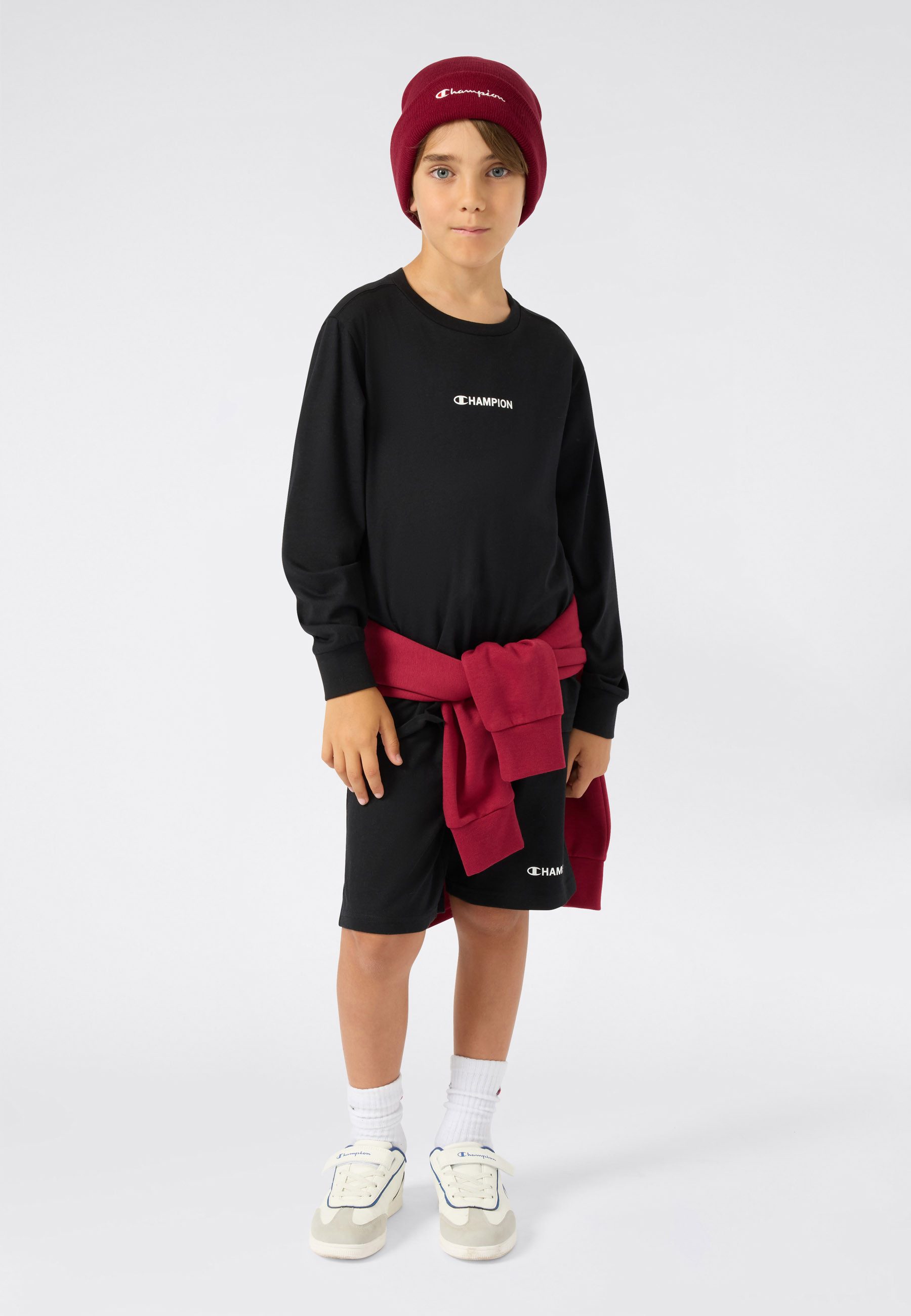 Champion Langarmshirt SPORTWEAR LONG SLEEVE Standard Fit für Kinder und Jugendliche, Standard Fit, aus Baumwolle