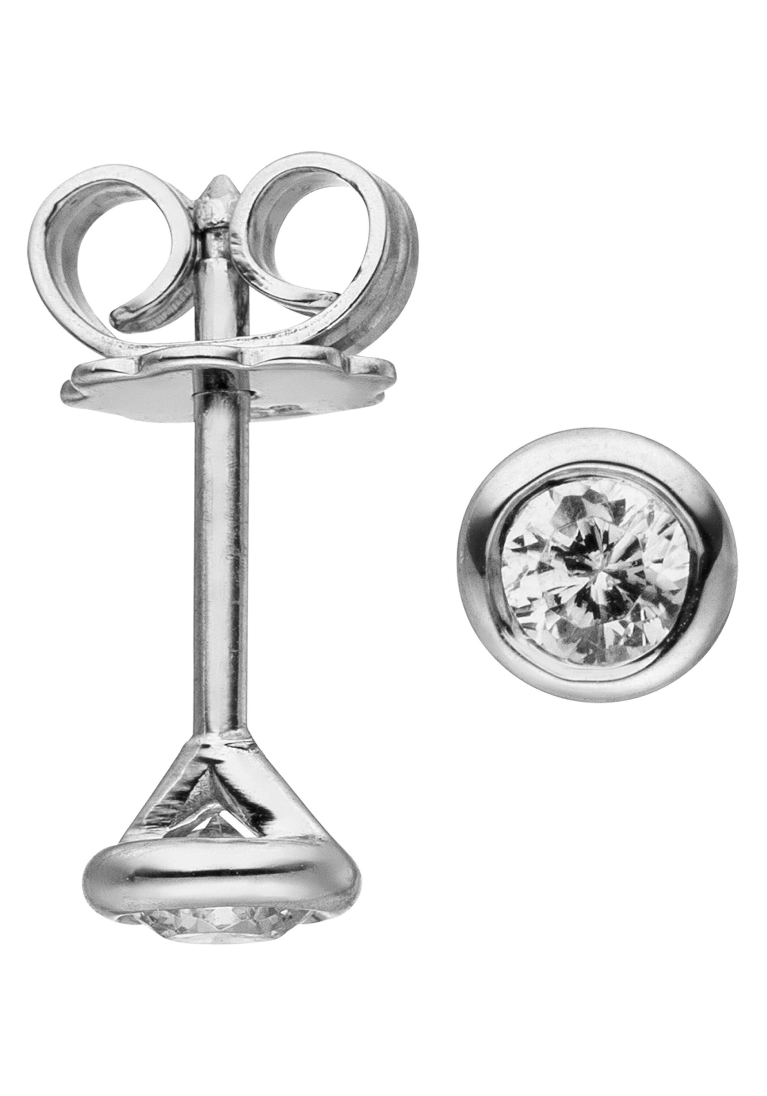 JOBO Paar Ohrstecker »Ohrringe Solitär Diamanten Brillanten 0,14 ct.«, 585  Weißgold online kaufen | OTTO