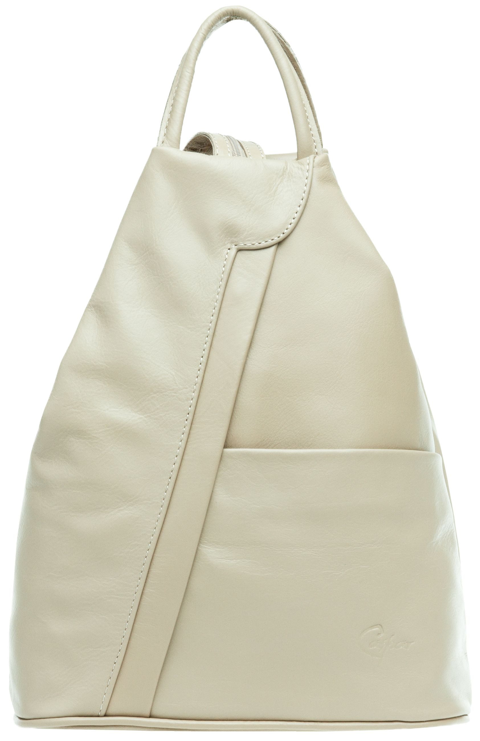 Caspar Cityrucksack 2in1 sportliche Leder Schultertasche - SIGNATURE LINE - Modell No.782