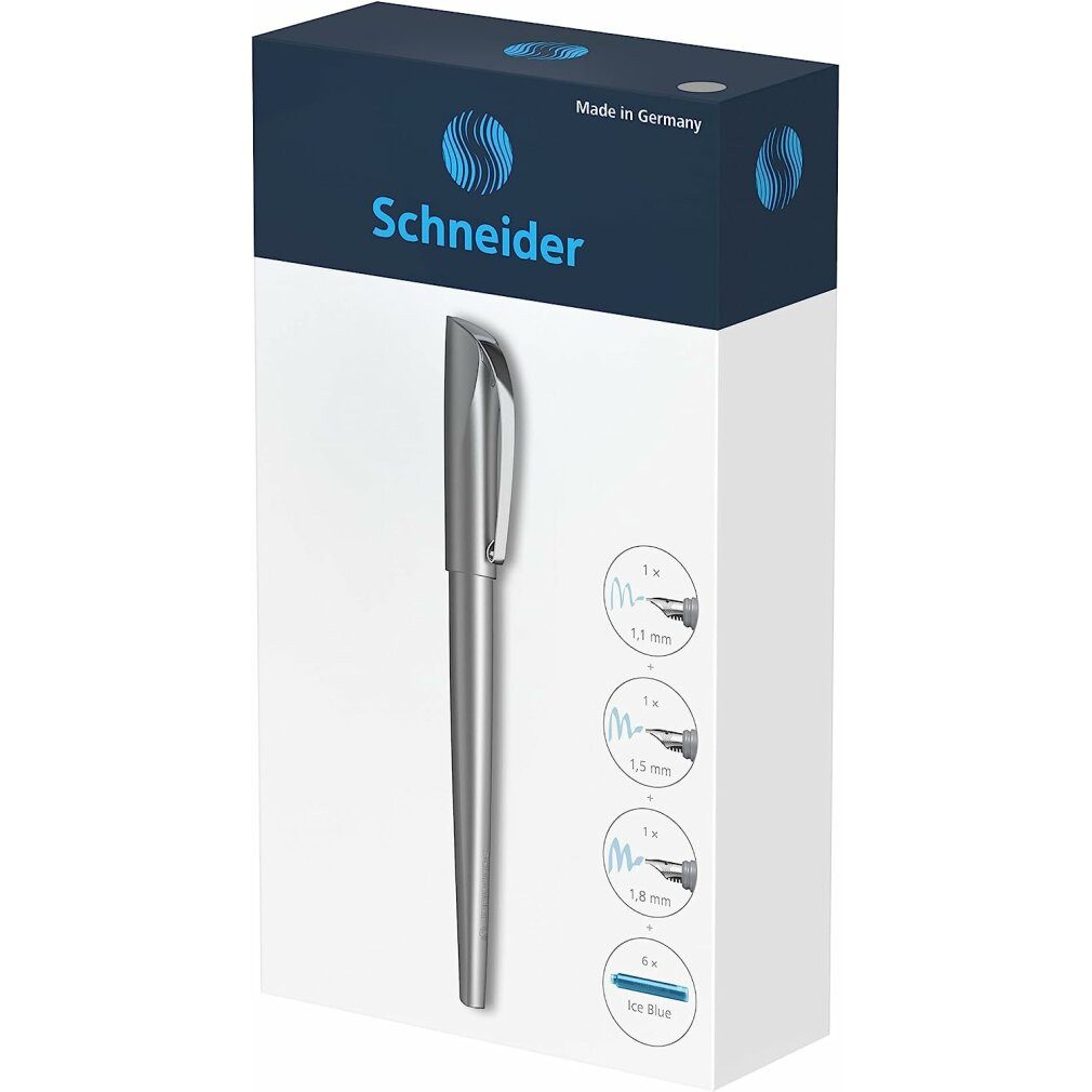 Schneider Permanentmarker Füllfederhalter Füller Kalligraphie Callissima anthrazit Geschenkset