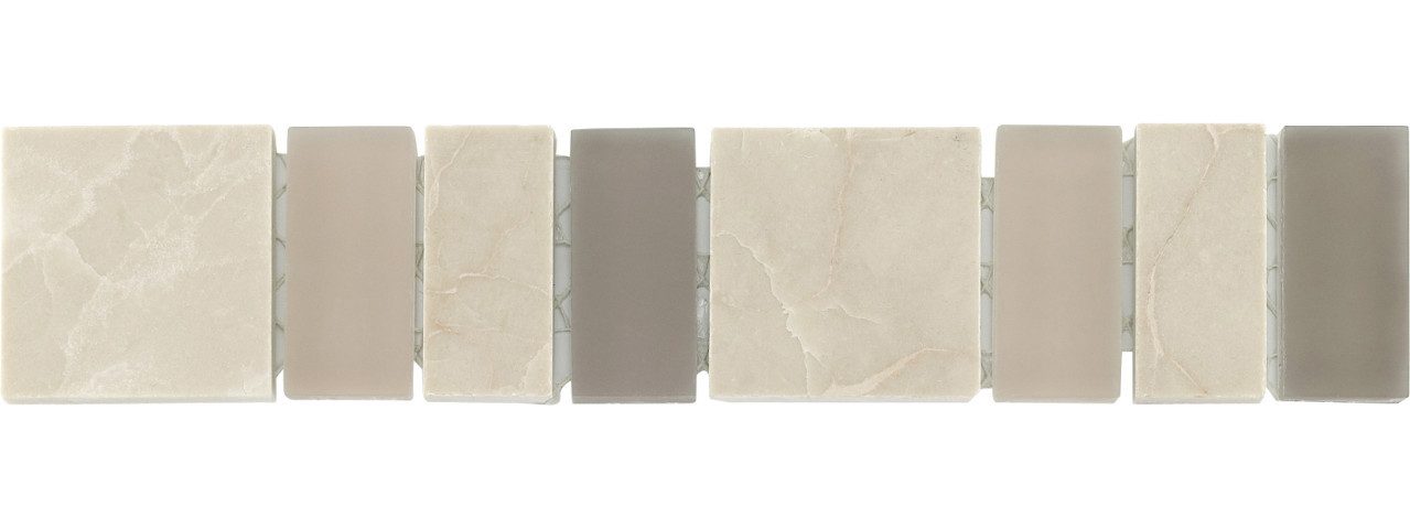 KNG Fliesen-Bordüre Fliesenbordüre Marmor Quinto 4,8 x 24,8 cm beige, Marmor, Beige
