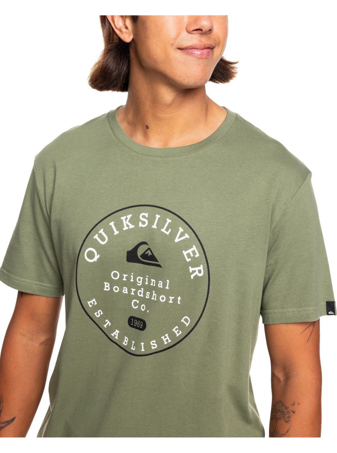 Leaf Trim Quiksilver Circle T-Shirt Four Clover