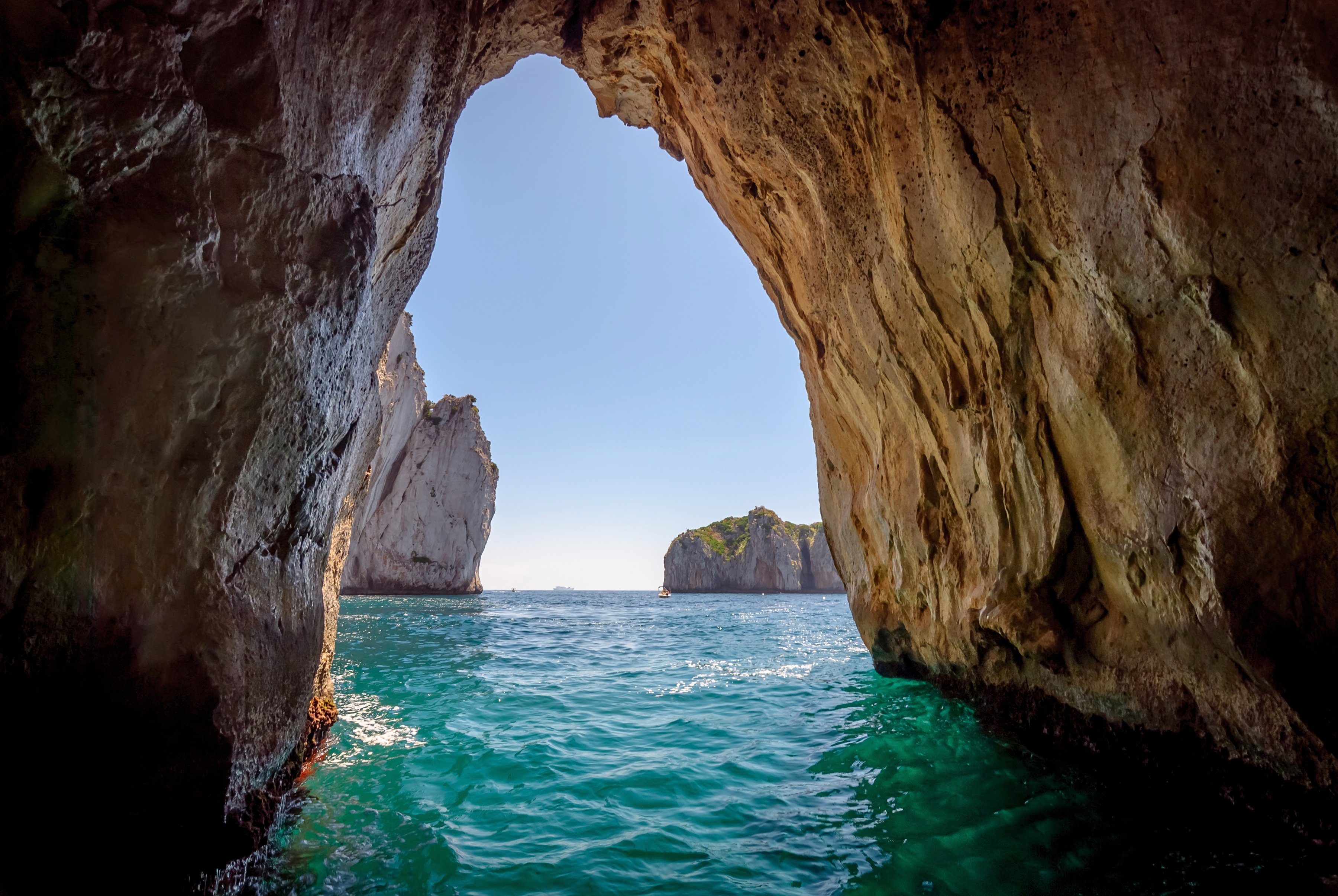 Papermoon Fototapete Blue Grotto in Capri island, glatt