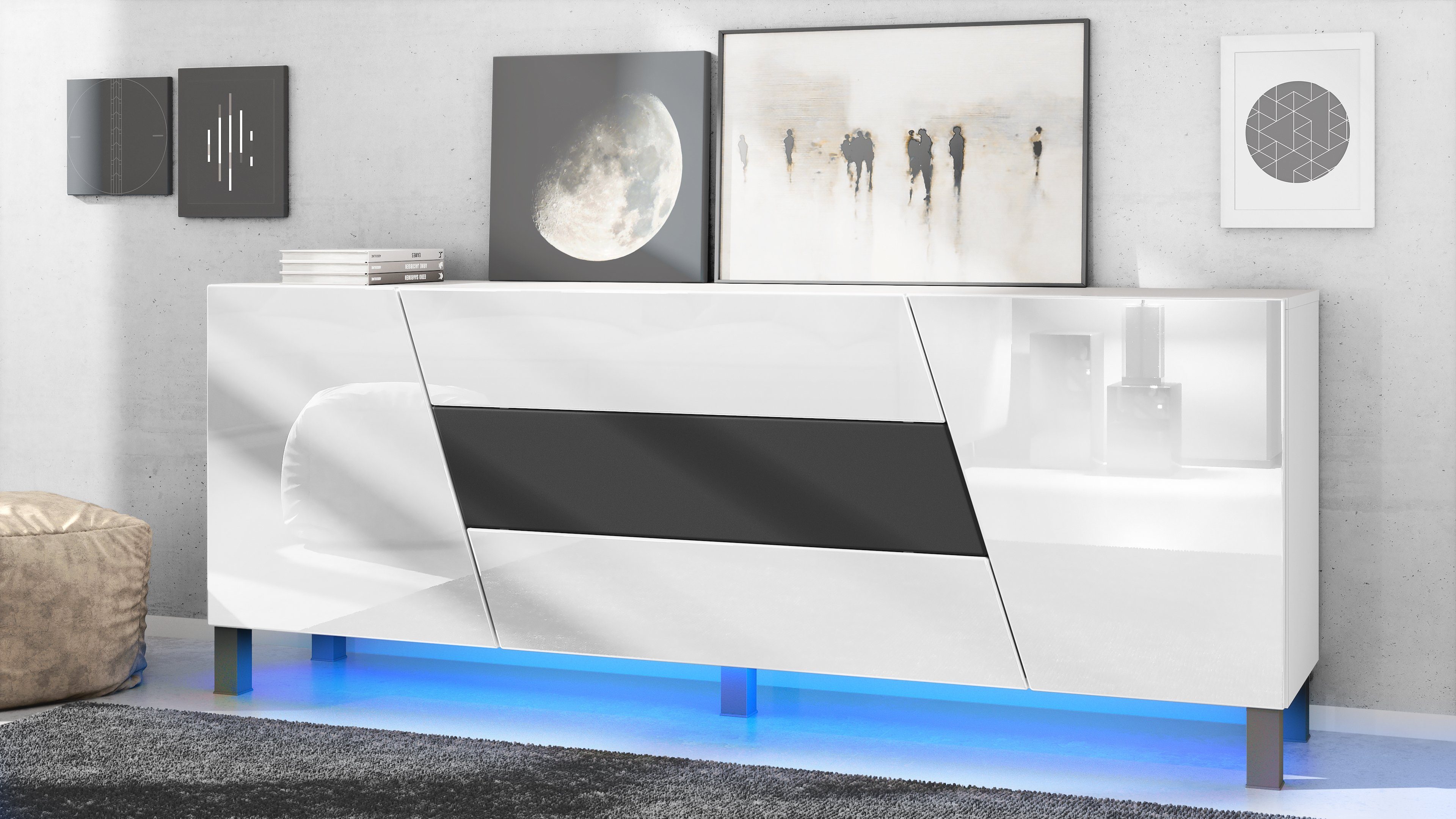 Vladon Sideboard Houston (Kommode, mit 2 günstig online kaufen