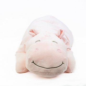 Teddys Rothenburg Kuscheltier Kissen Nilpferd 56 cm rosa figürlich Plüschtier Stofftier Hippo