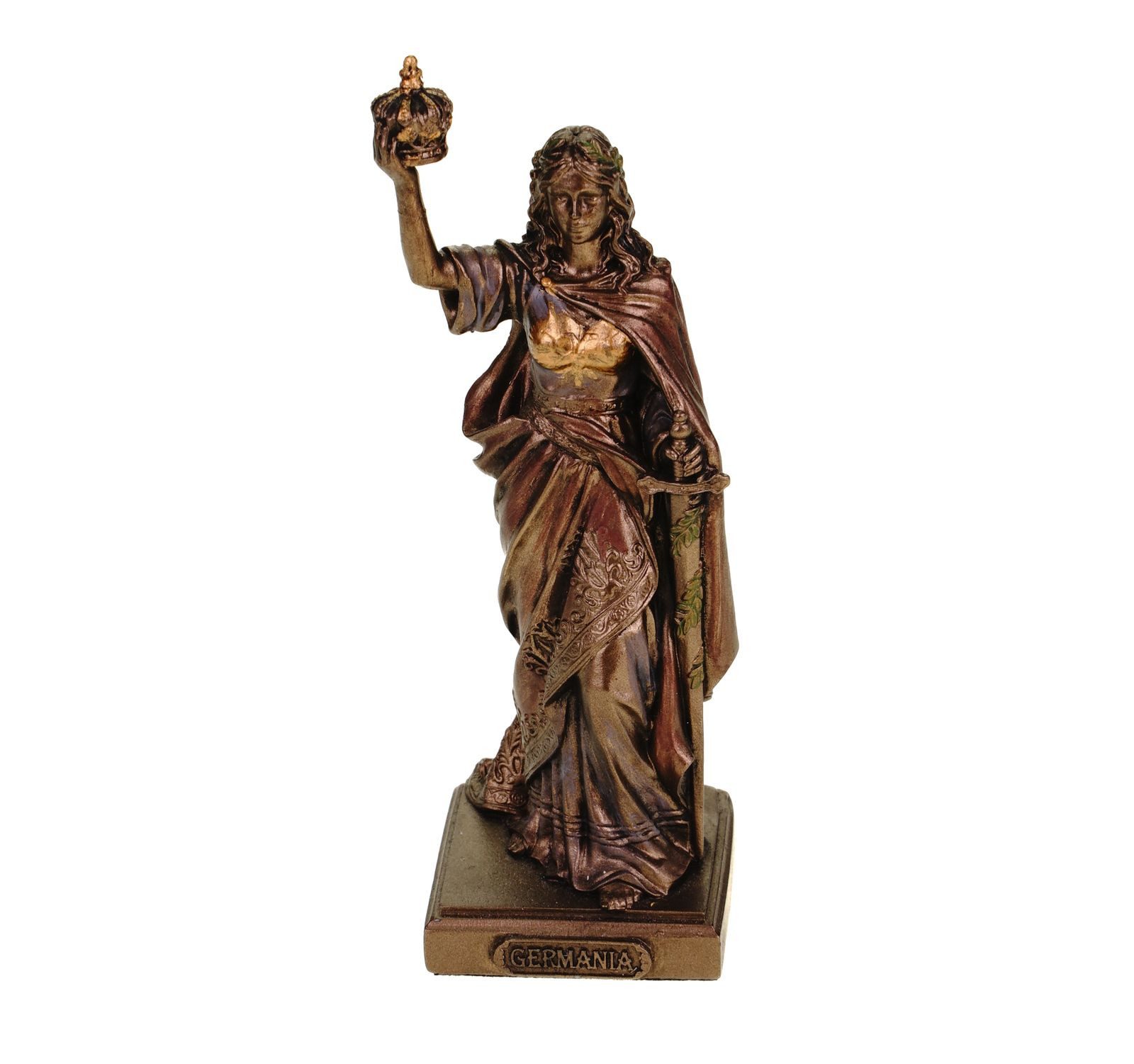 Dekofigur Germanische Göttin Germania bronzefarben by Veronese Miniatur 10 cm