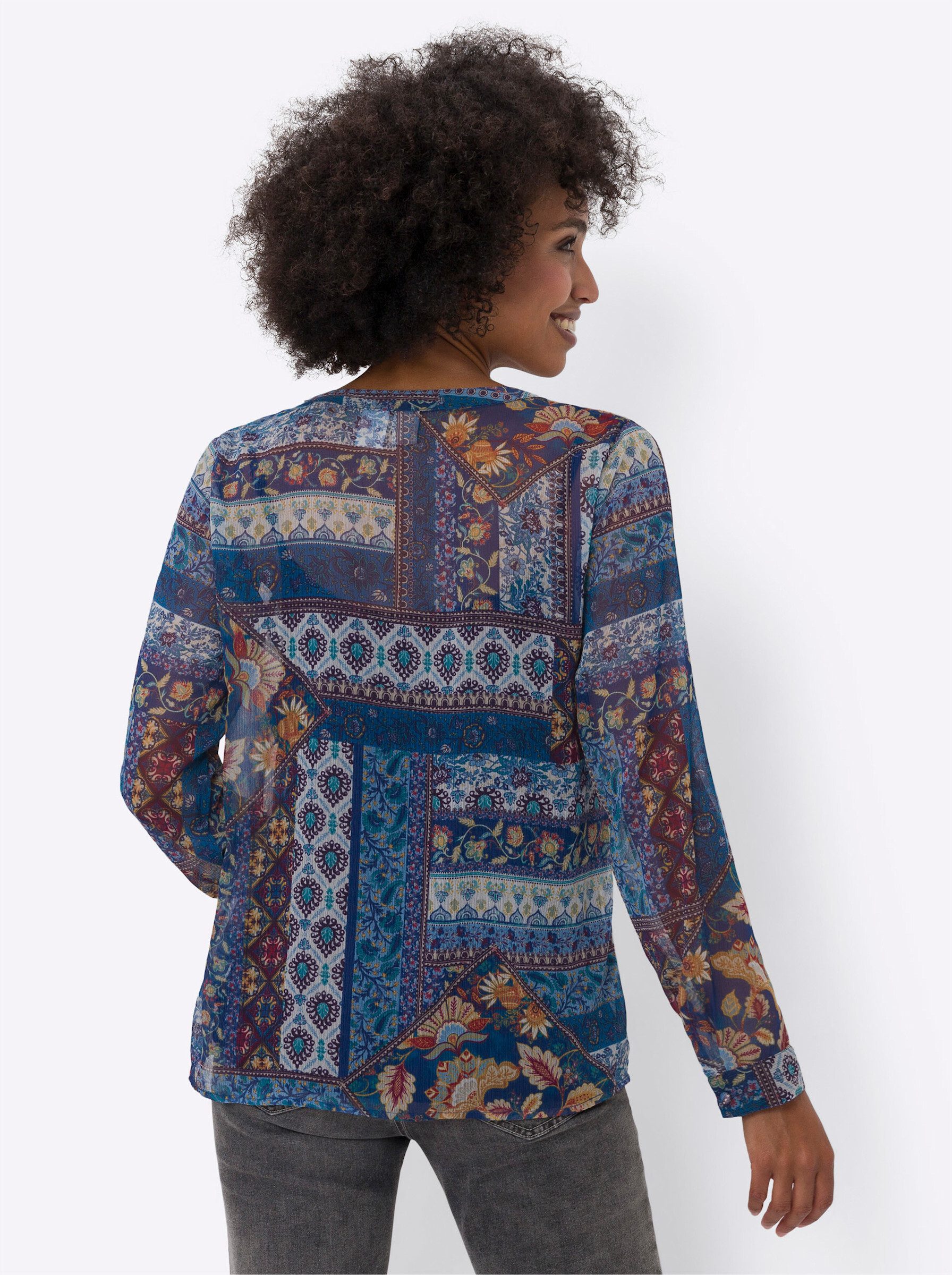 heine Klassische Bluse Druckbluse . günstig online kaufen