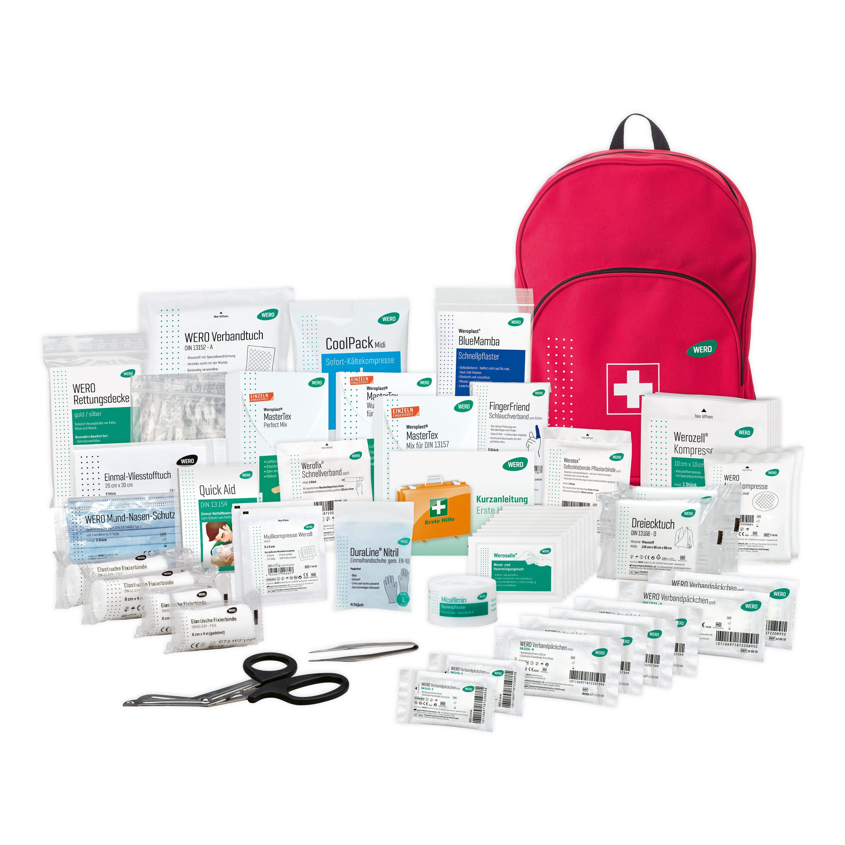 WERO Erste-Hilfe-Set Erste Hilfe Rucksack DIN 13157 Allround