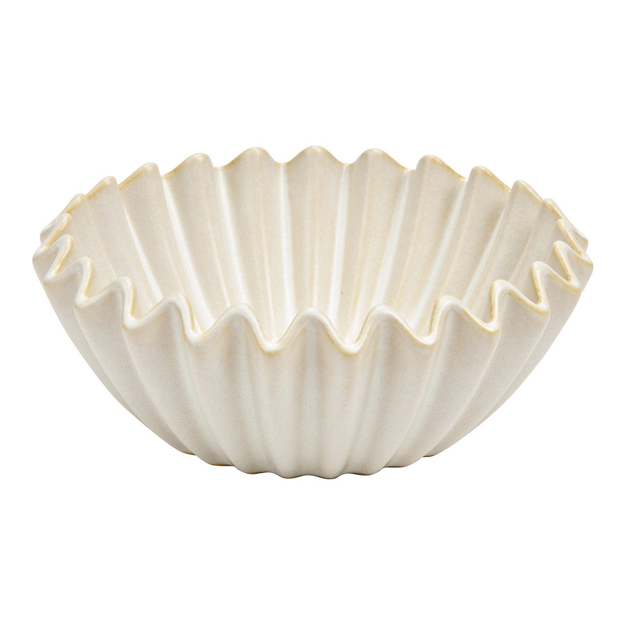 G. Wurm GmbH&Co KG Dekoschale Dekoschale aus Keramik, Weiß, 20x8x20 cm (1 S günstig online kaufen