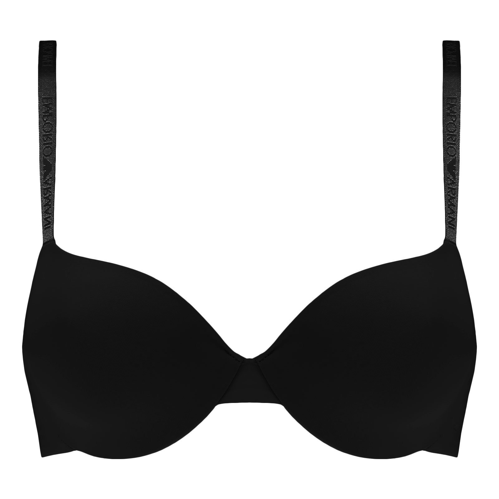 Emporio Armani T-Shirt-BH Invisible Bra 2Loop Bonding Microfiber mit silbernen Markenschriftzug auf dem linken Flügel
