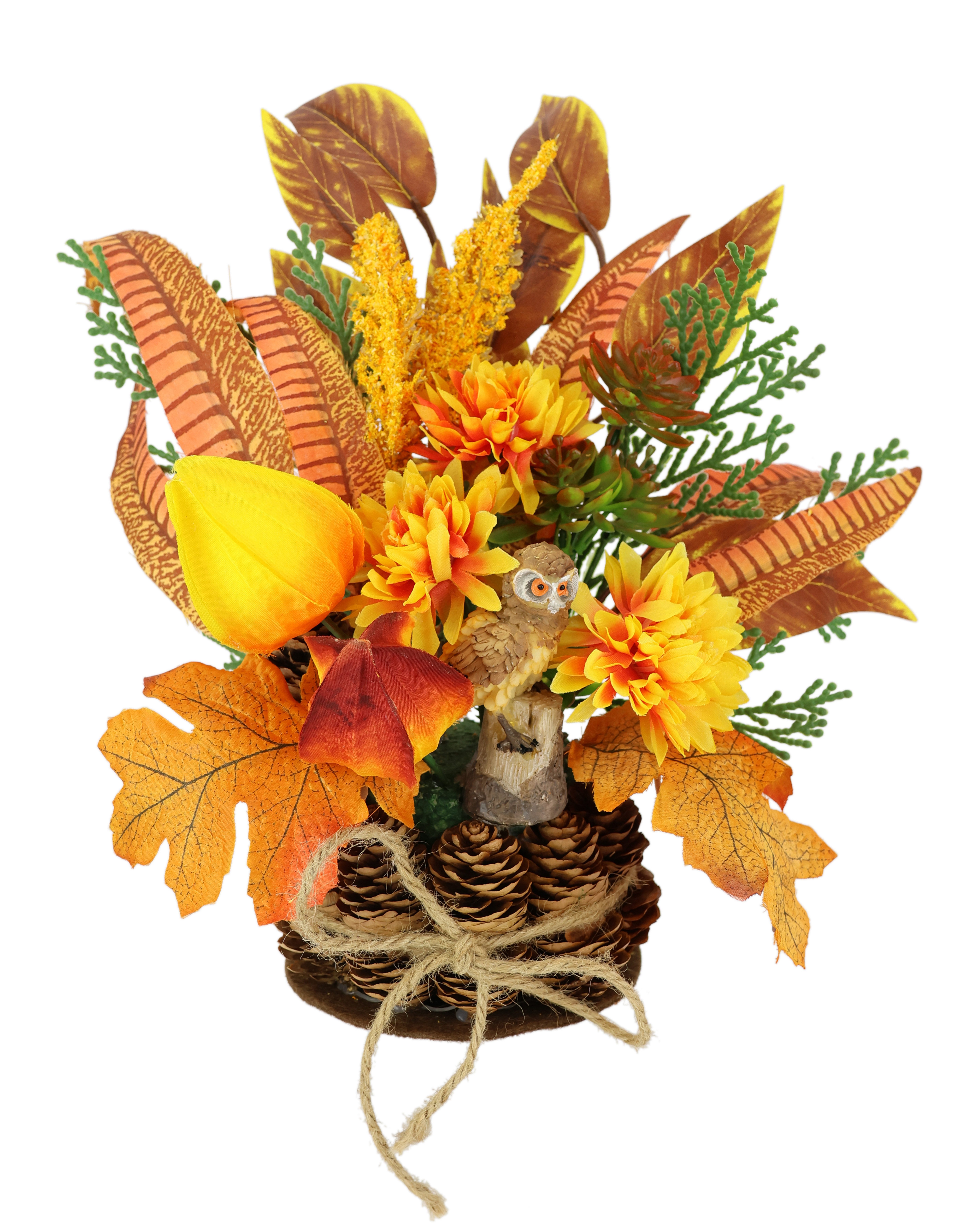 Kunstblume Herbstgesteck Chrysanthemen, I.GE.A., Höhe 24 cm, Im Zapfentopf günstig online kaufen